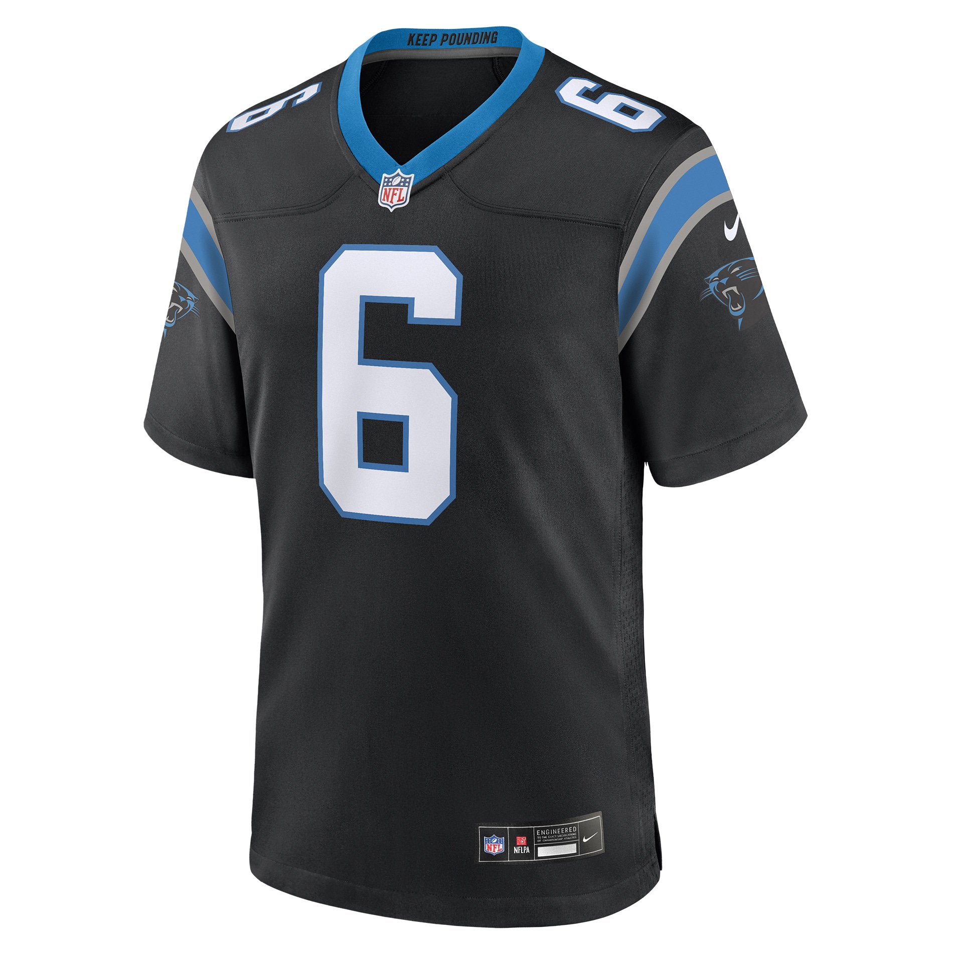 Sam Martin Carolina Panthers Nike Team Game Jersey – Black Clowdercats