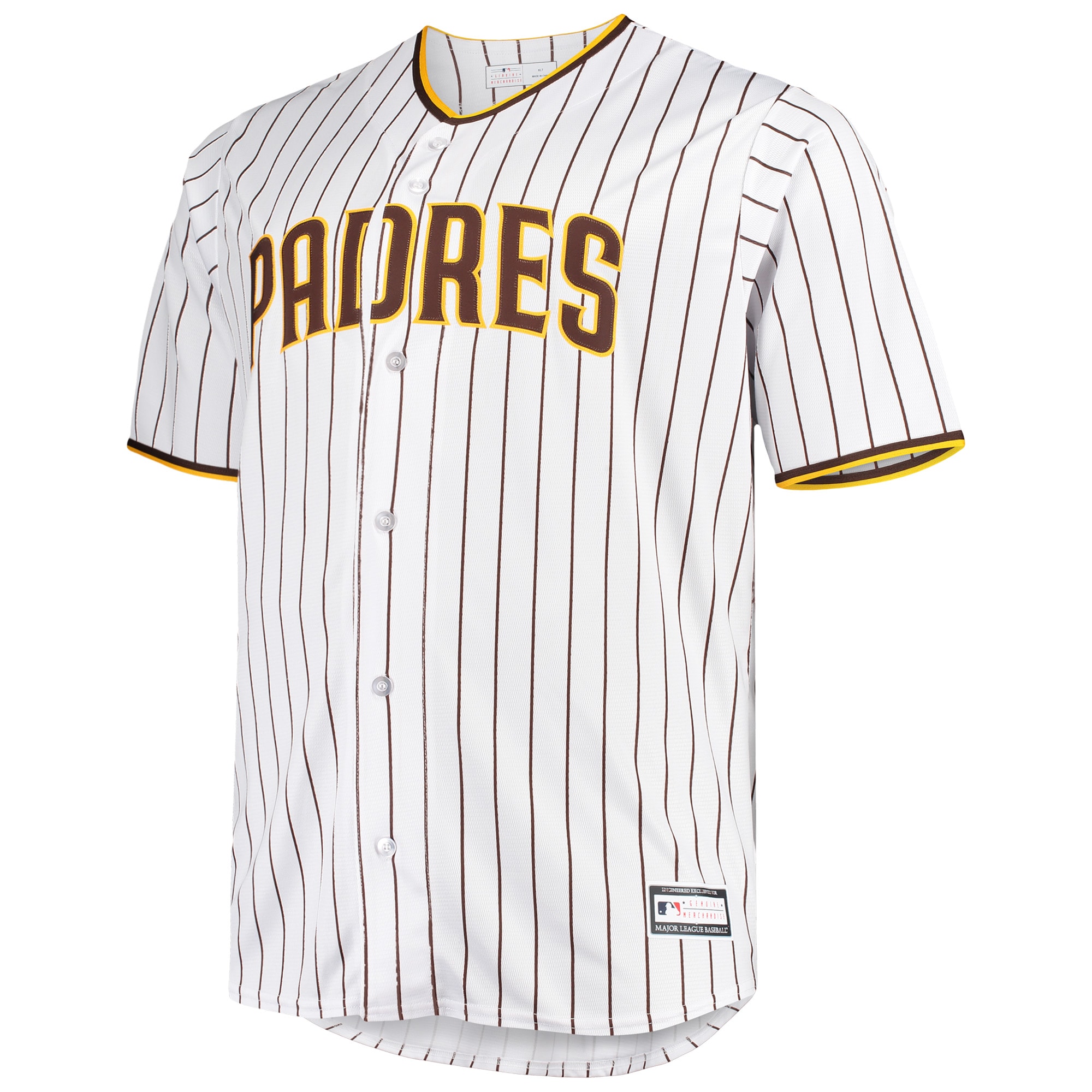 San Diego Padres Big & Tall Home Replica Team Jersey – White/Brown