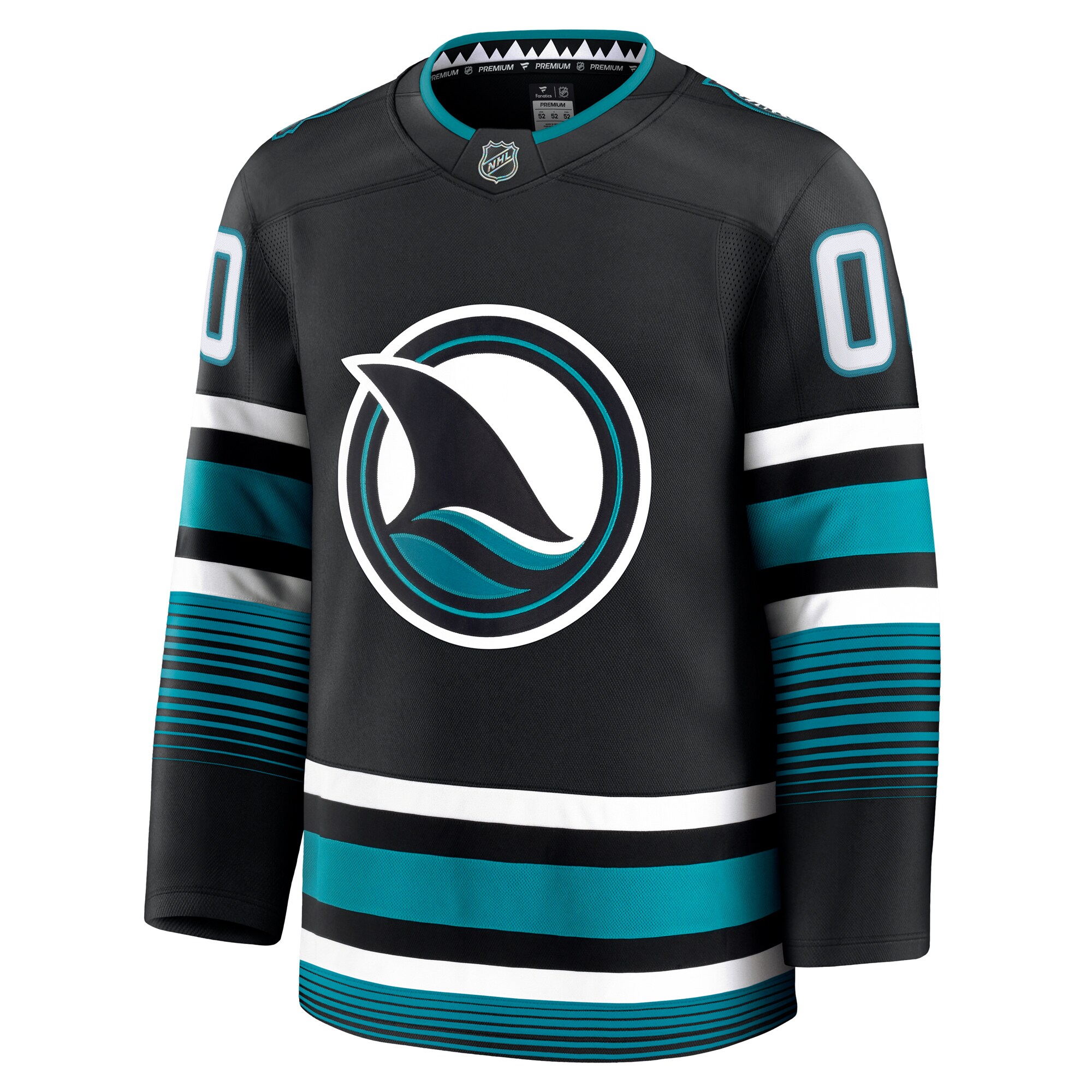 San Jose Sharks Fanatics Alternate Premium Custom Jersey – Black Clowdercats