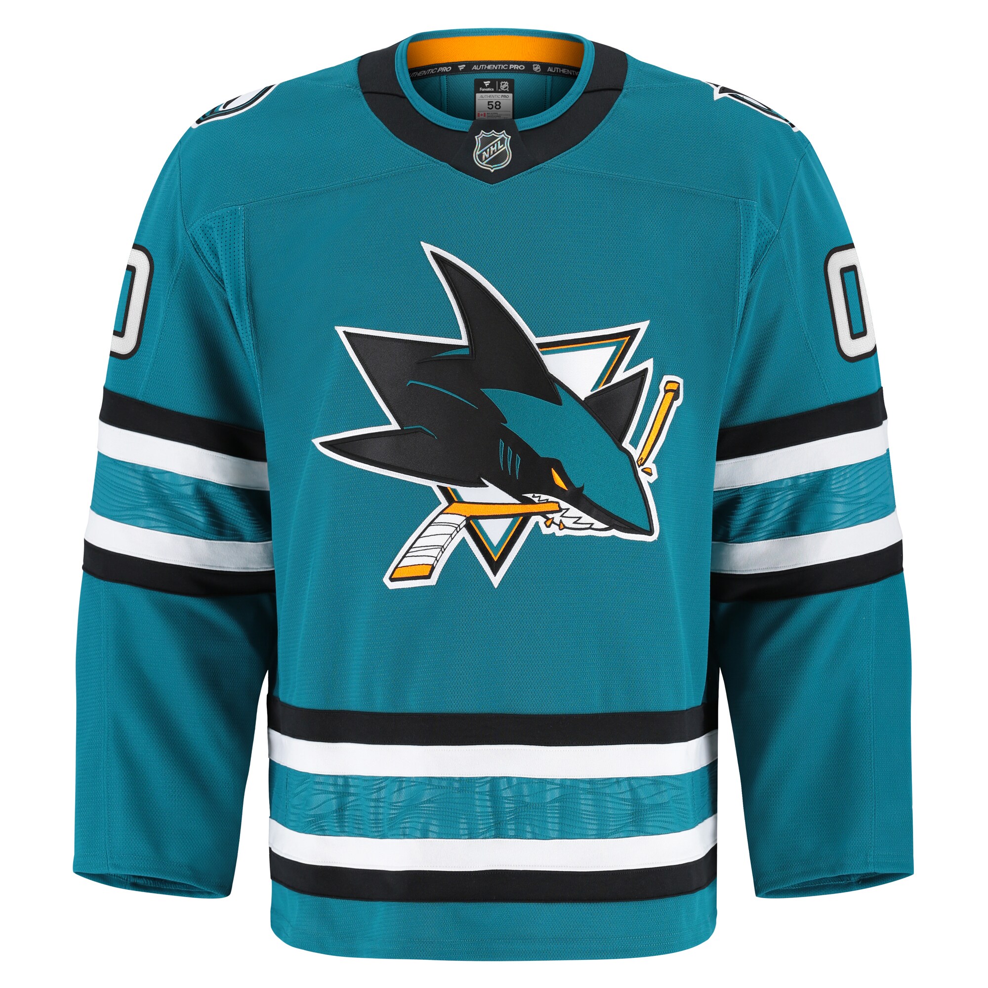 San Jose Sharks Fanatics Home Authentic Pro Custom Jersey – Teal Clowdercats