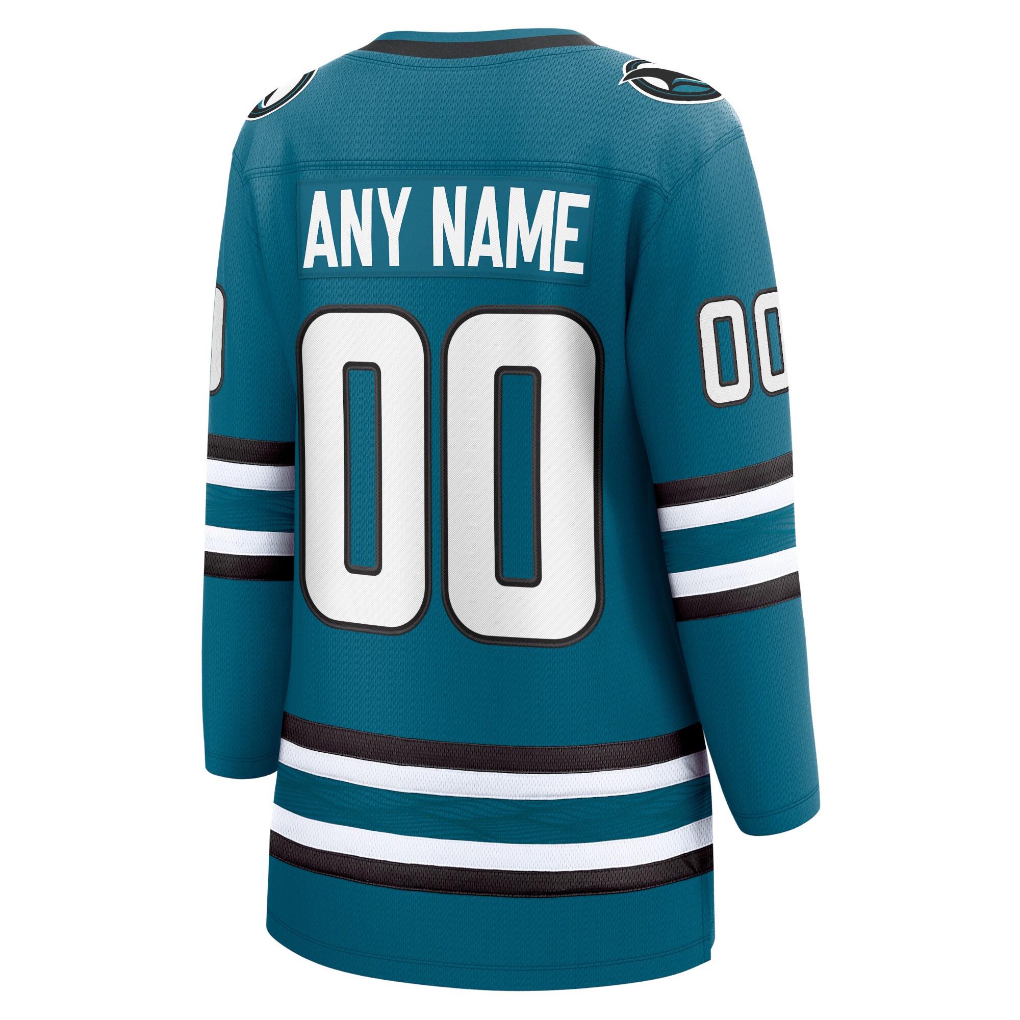 San Jose Sharks Fanatics Women’s Home Breakaway Custom Jersey – Teal Clowdercats