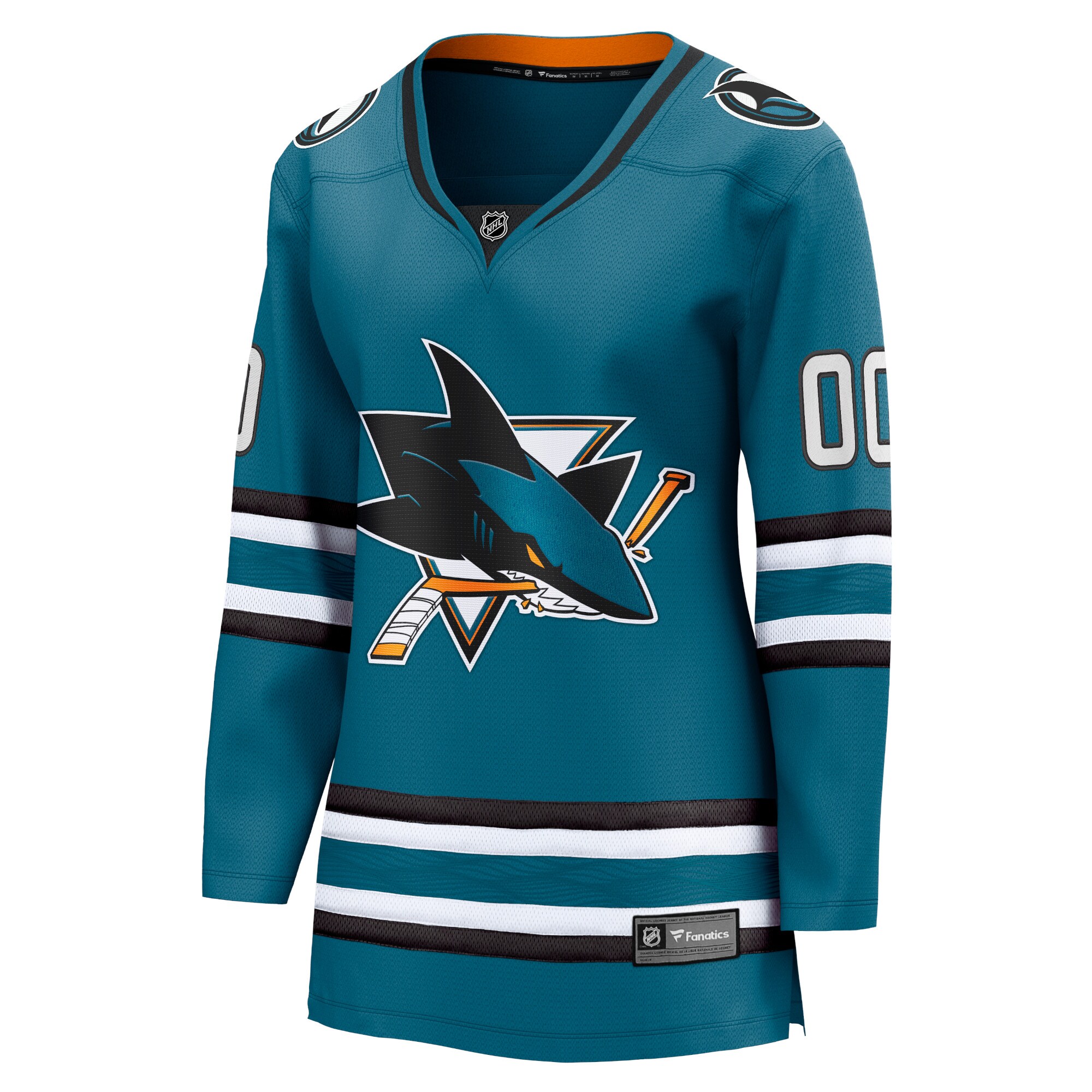 San Jose Sharks Fanatics Women’s Home Breakaway Custom Jersey – Teal Clowdercats