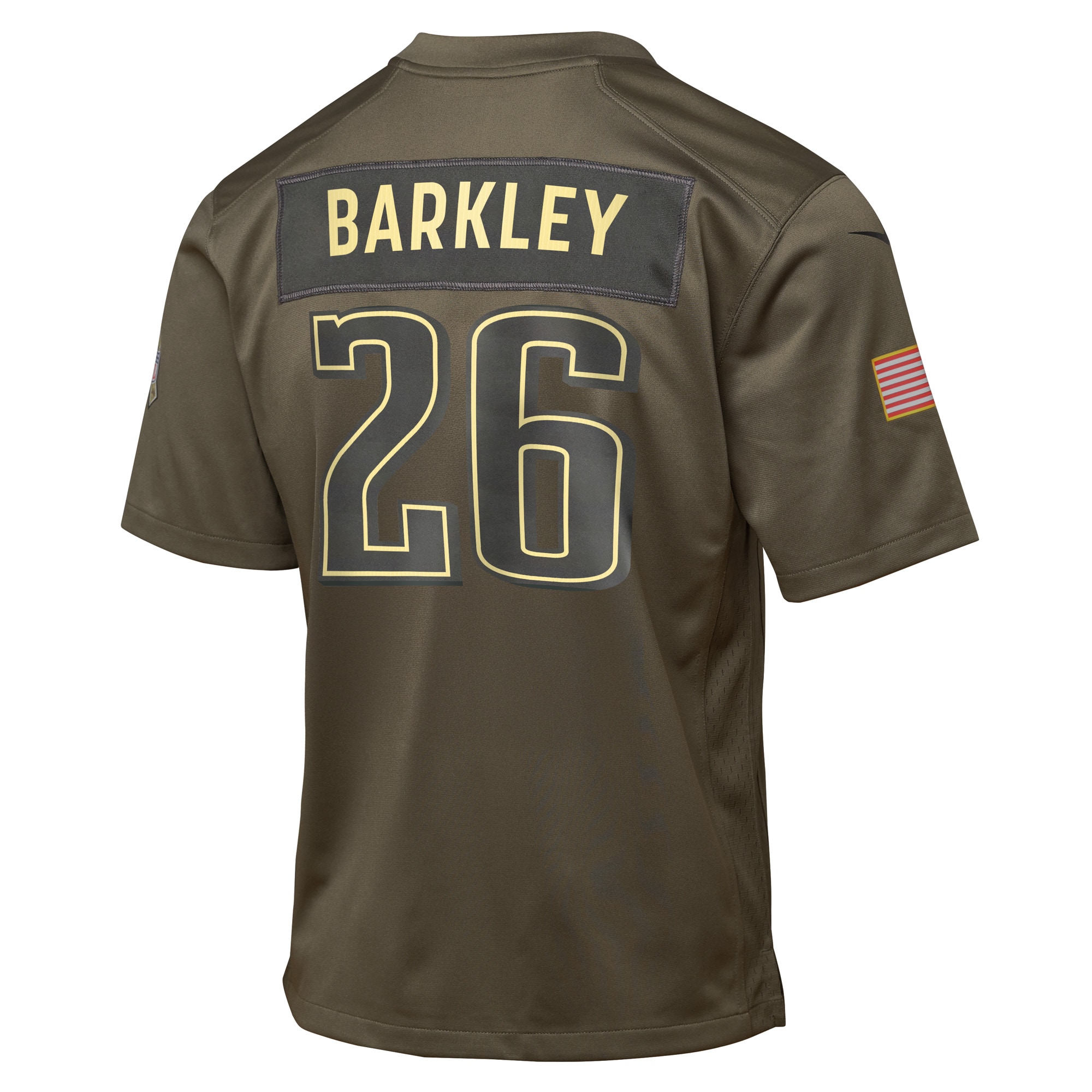Saquon Barkley Philadelphia Eagles Nike Youth 2025 Salute to Service Game Jersey – Olive Clowdercats