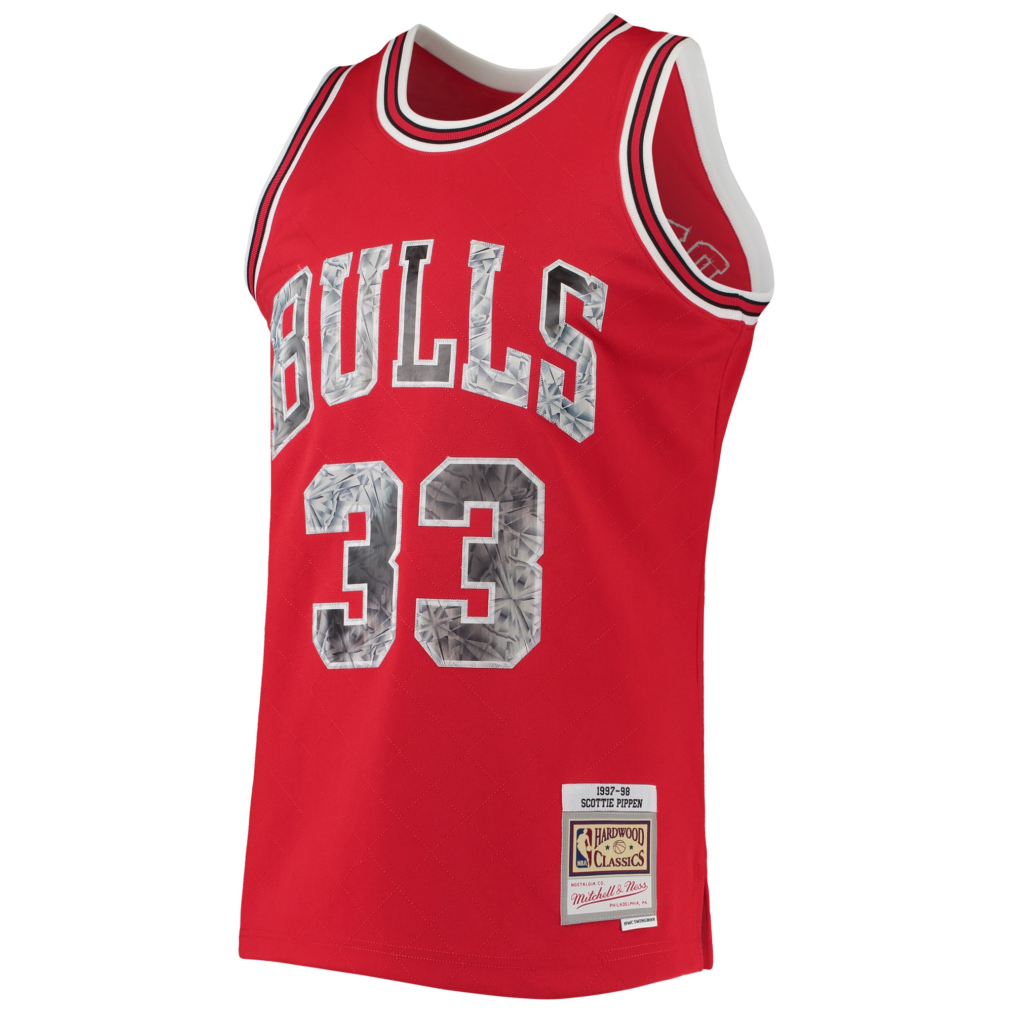 Scottie Pippen Chicago Bulls Mitchell & Ness 1997/98 Hardwood Classics NBA 75th Anniversary Diamond Swingman Jersey – Red Clowdercats