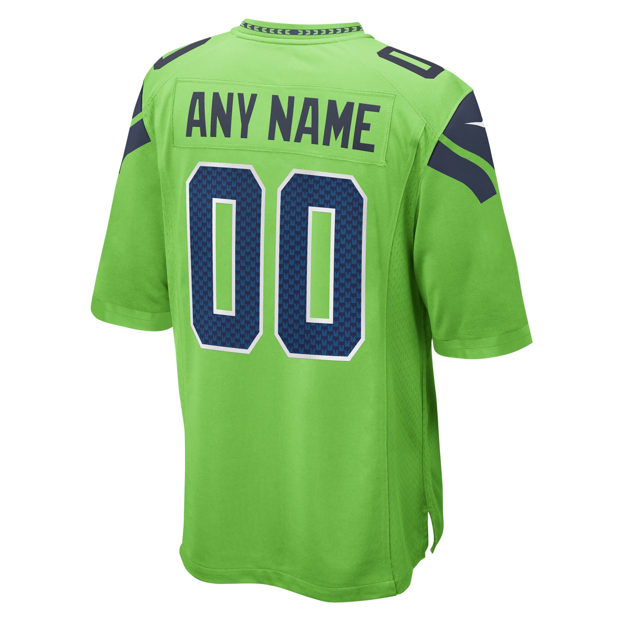 Seattle Seahawks Nike 50th Season Alternate Custom Game Jersey – Neon Green Clowdercats