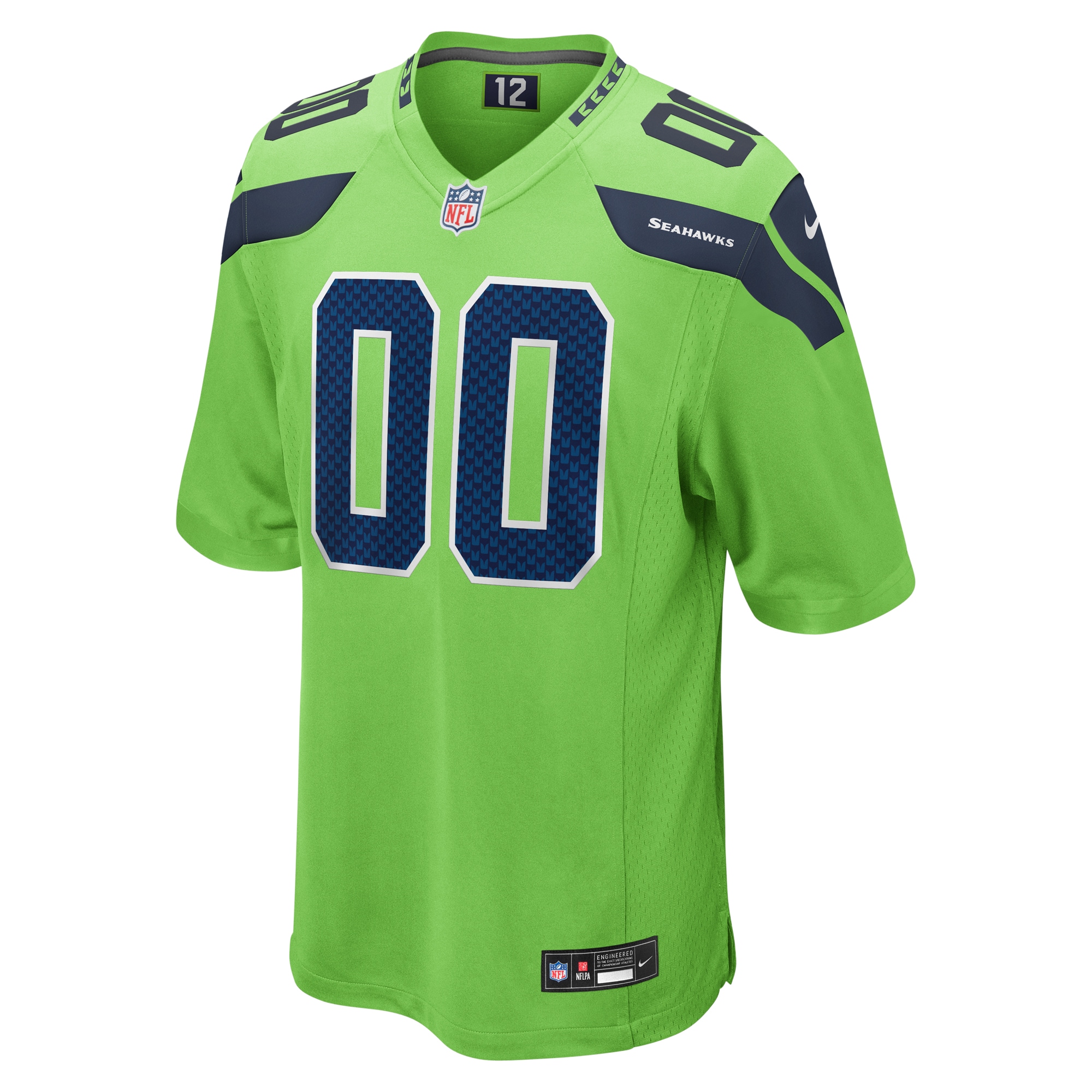 Seattle Seahawks Nike Alternate Custom Game Jersey – Neon Green Clowdercats
