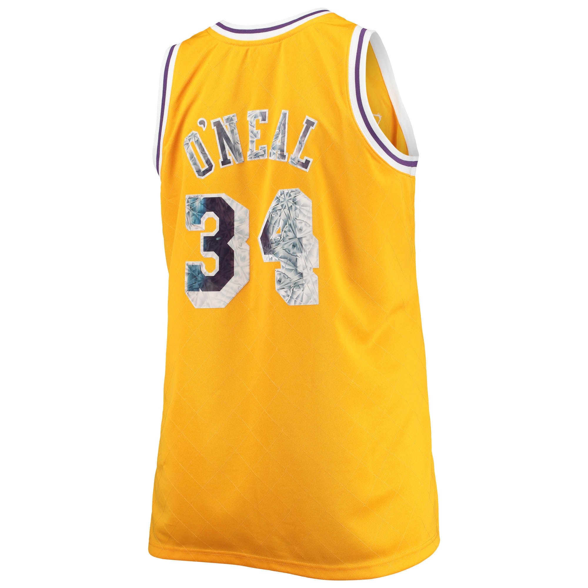 Shaquille O’Neal Los Angeles Lakers Mitchell & Ness Big & Tall 1996-97 NBA 75th Anniversary Diamond Swingman Jersey – Gold Clowdercats