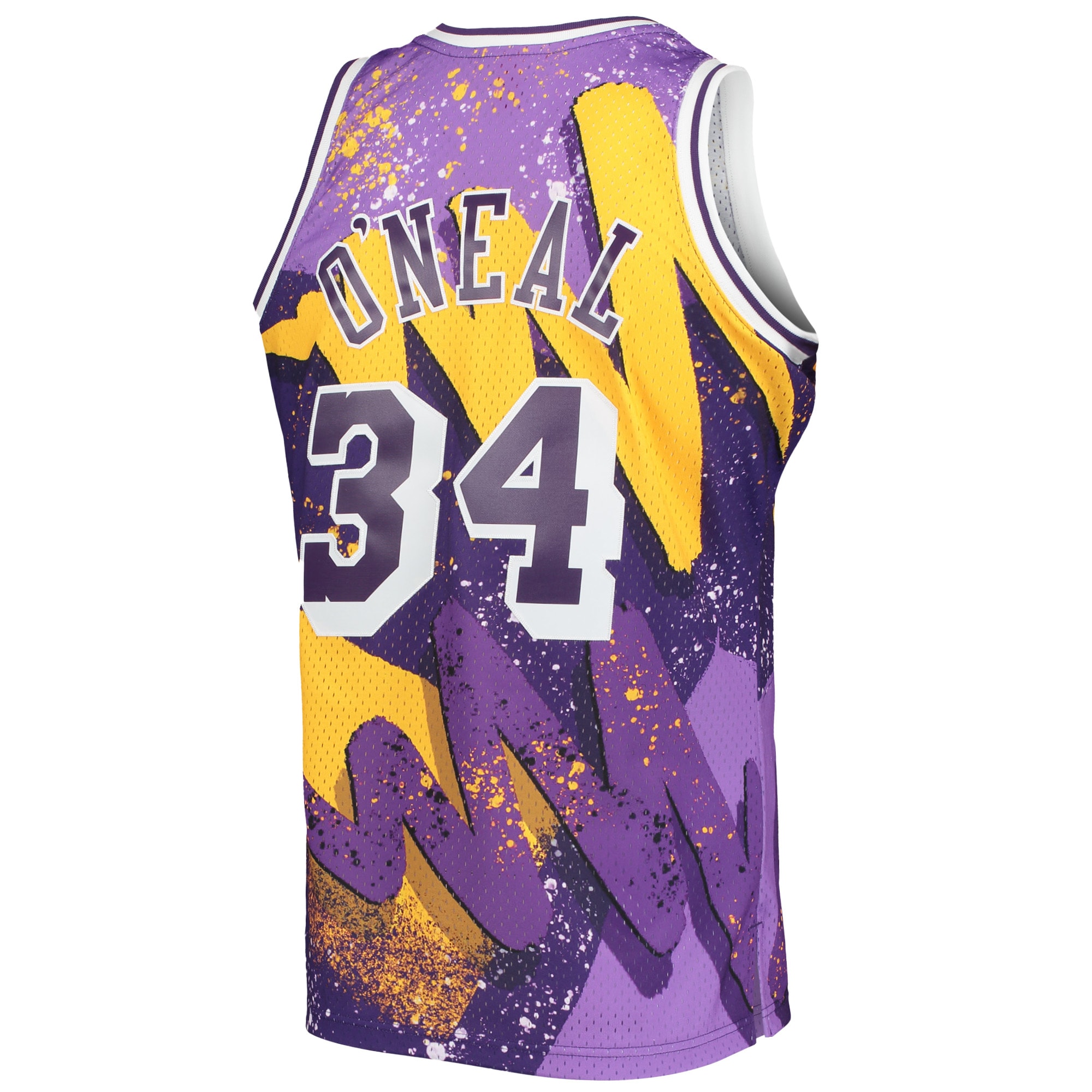 Shaquille O’Neal Los Angeles Lakers Mitchell & Ness Hardwood Classics 1996/97 Hyper Hoops Swingman Jersey – Purple Clowdercats