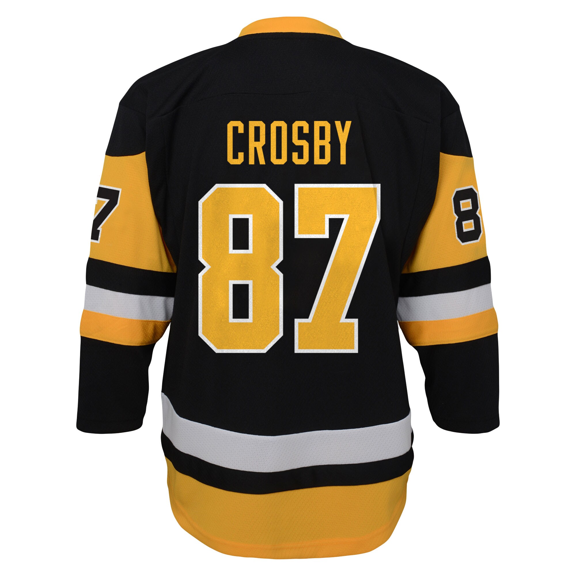 Sidney Crosby Pittsburgh Penguins Youth Captain Patch Home Replica Player Jersey – Black Clowdercats