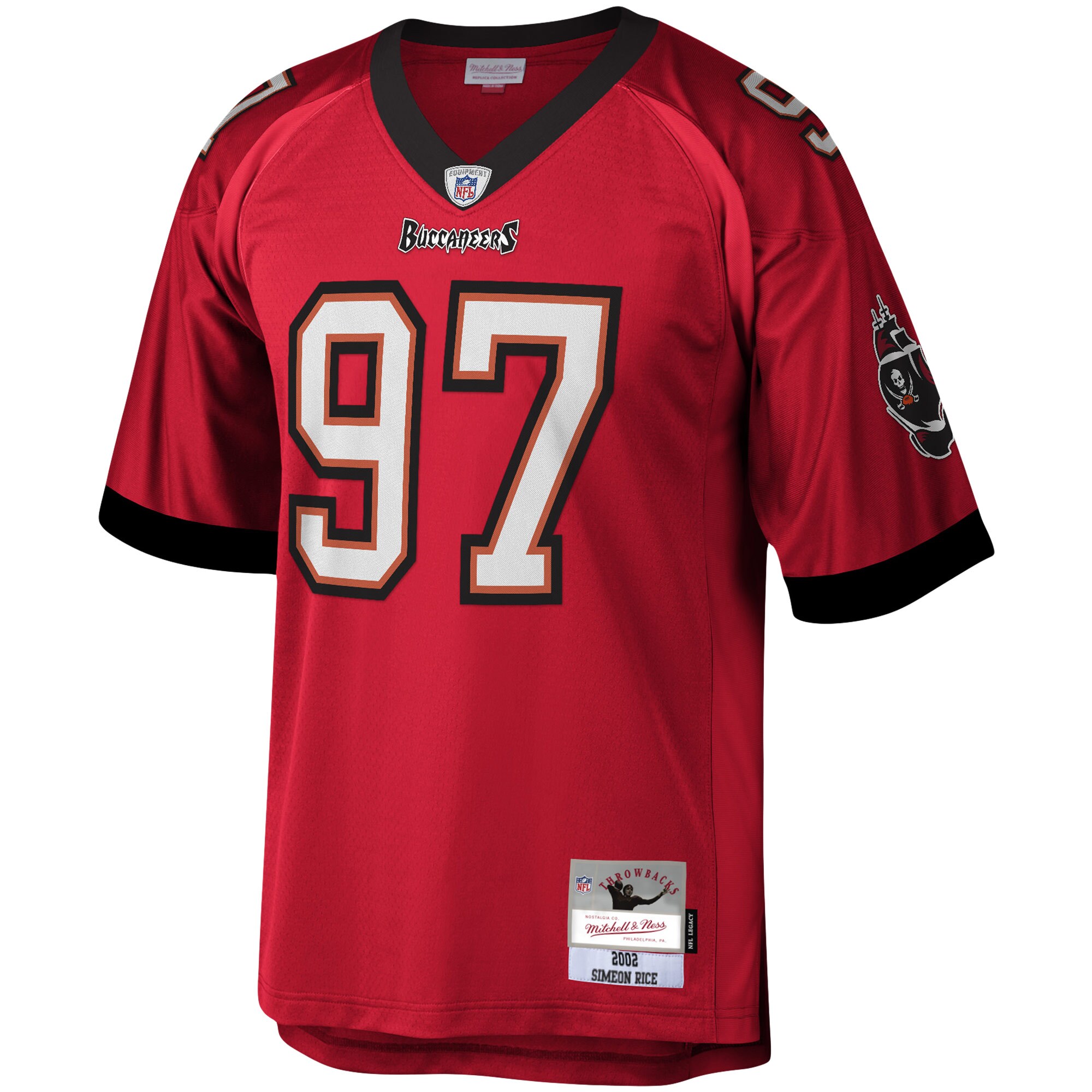 Simeon Rice Tampa Bay Buccaneers Mitchell & Ness Legacy Replica Jersey – Red Clowdercats