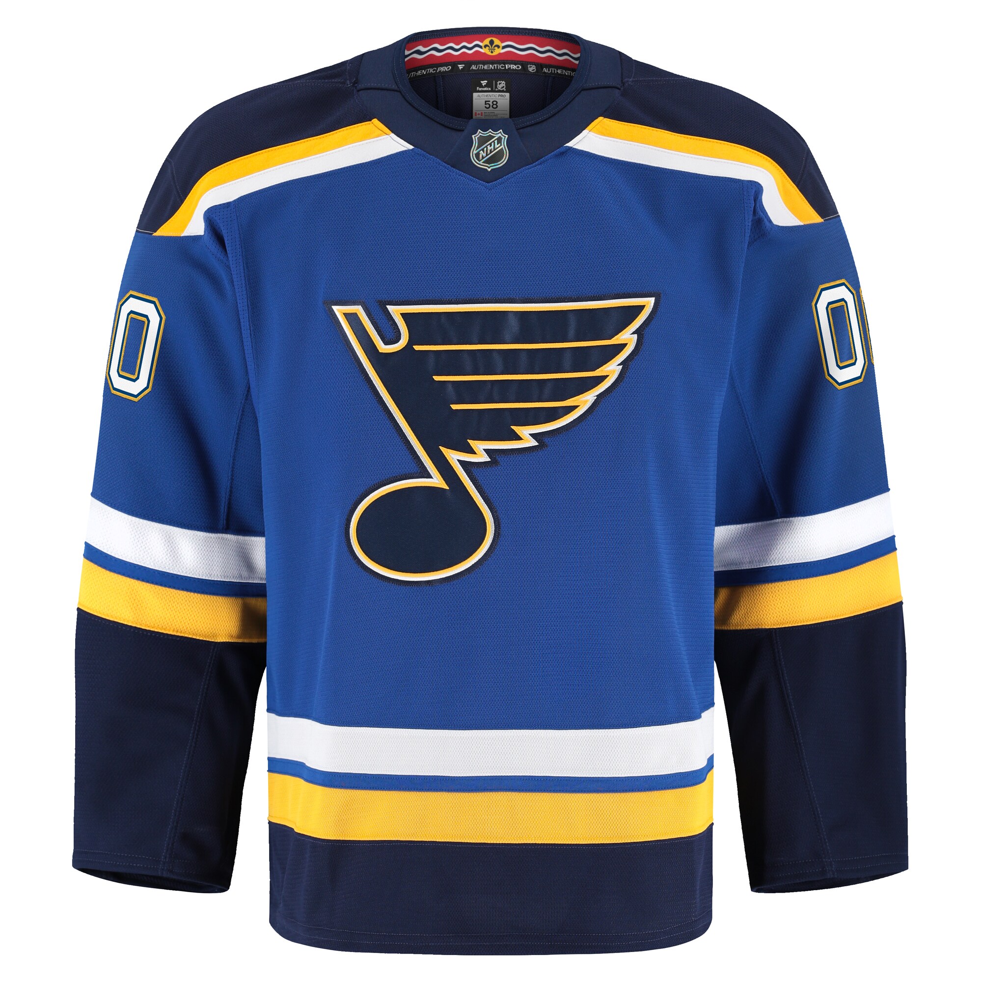 St. Louis Blues Fanatics Home Authentic Pro Custom Jersey – Blue Clowdercats