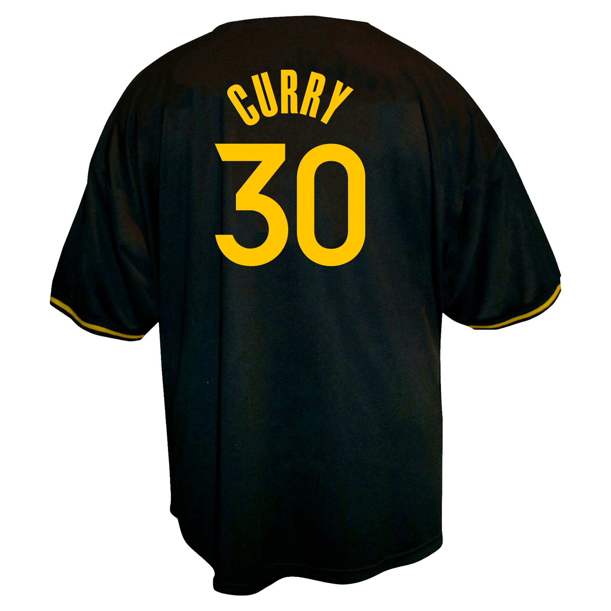 Stephen Curry Golden State Warriors Profile Big & Tall Name & Number Button-Up Jersey – Black Clowdercats