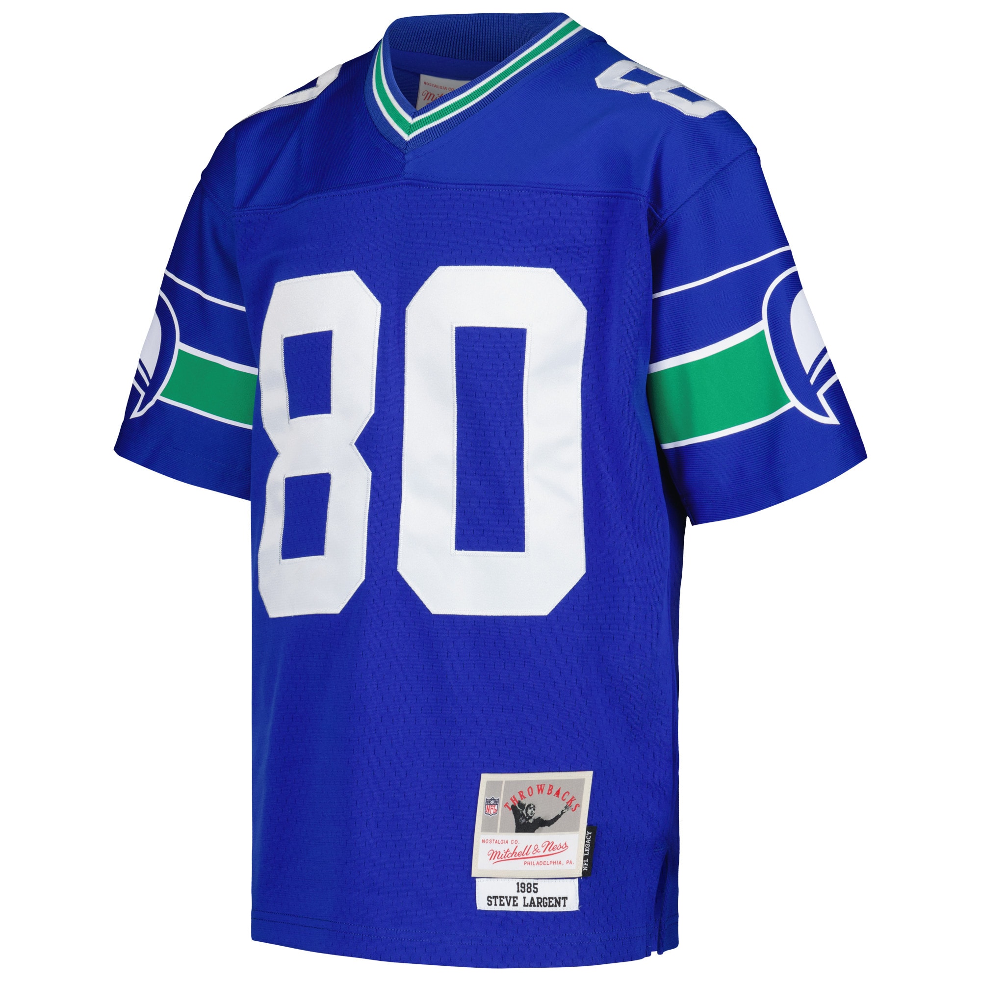 Steve Largent Seattle Seahawks Mitchell & Ness Youth 1985 Retired Player Legacy Jersey – Royal Clowdercats