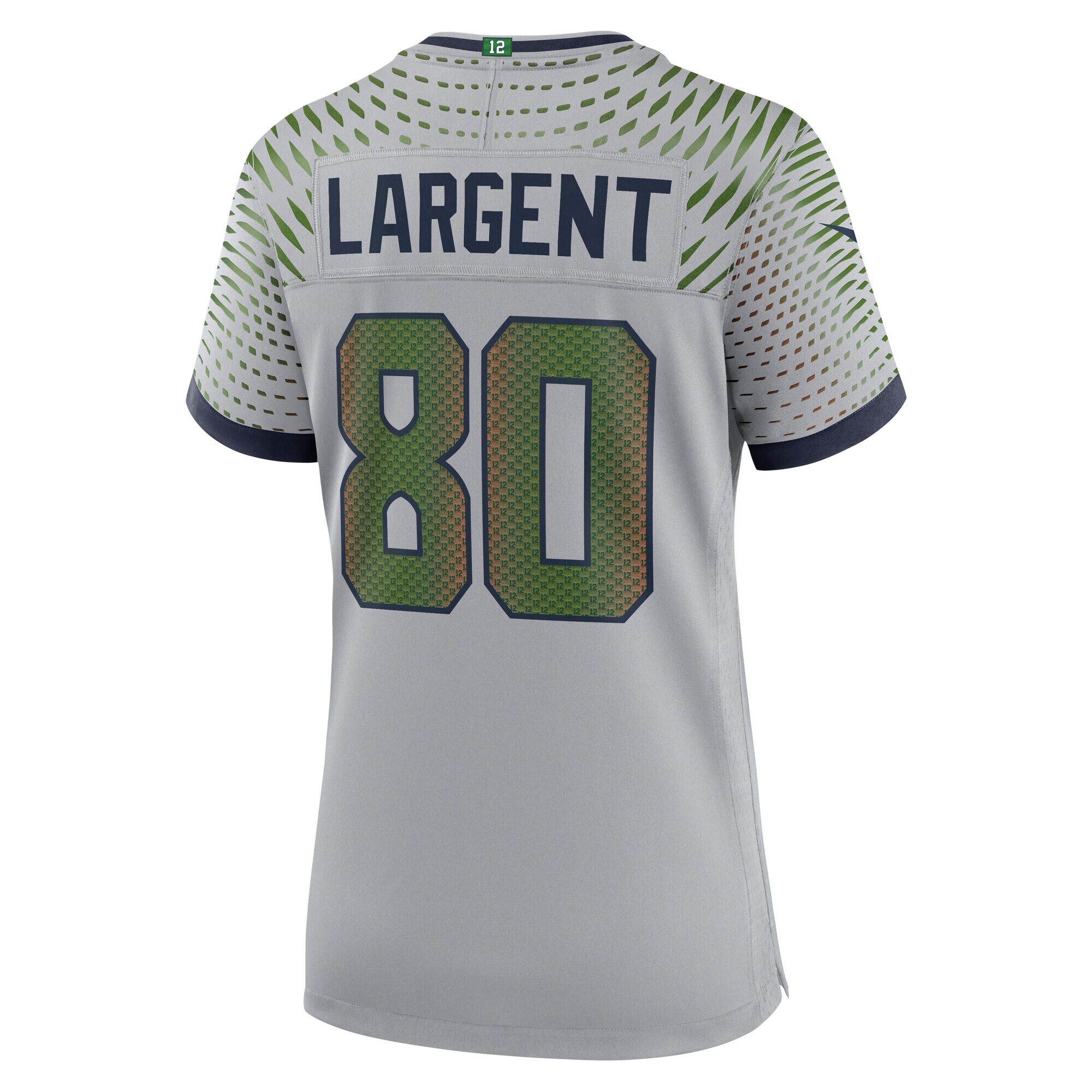 Steve Largent Seattle Seahawks Nike Women’s 2025 Rivalries Collection Retired Game Jersey – Wolf Gray Clowdercats