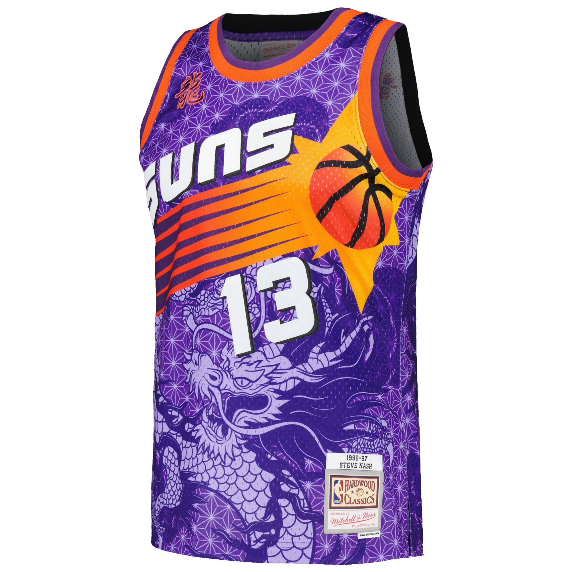 Steve Nash Phoenix Suns Mitchell & Ness 1996/97 Hardwood Classics Asian Heritage 6.0 Swingman Throwback Player Jersey – Purple Clowdercats