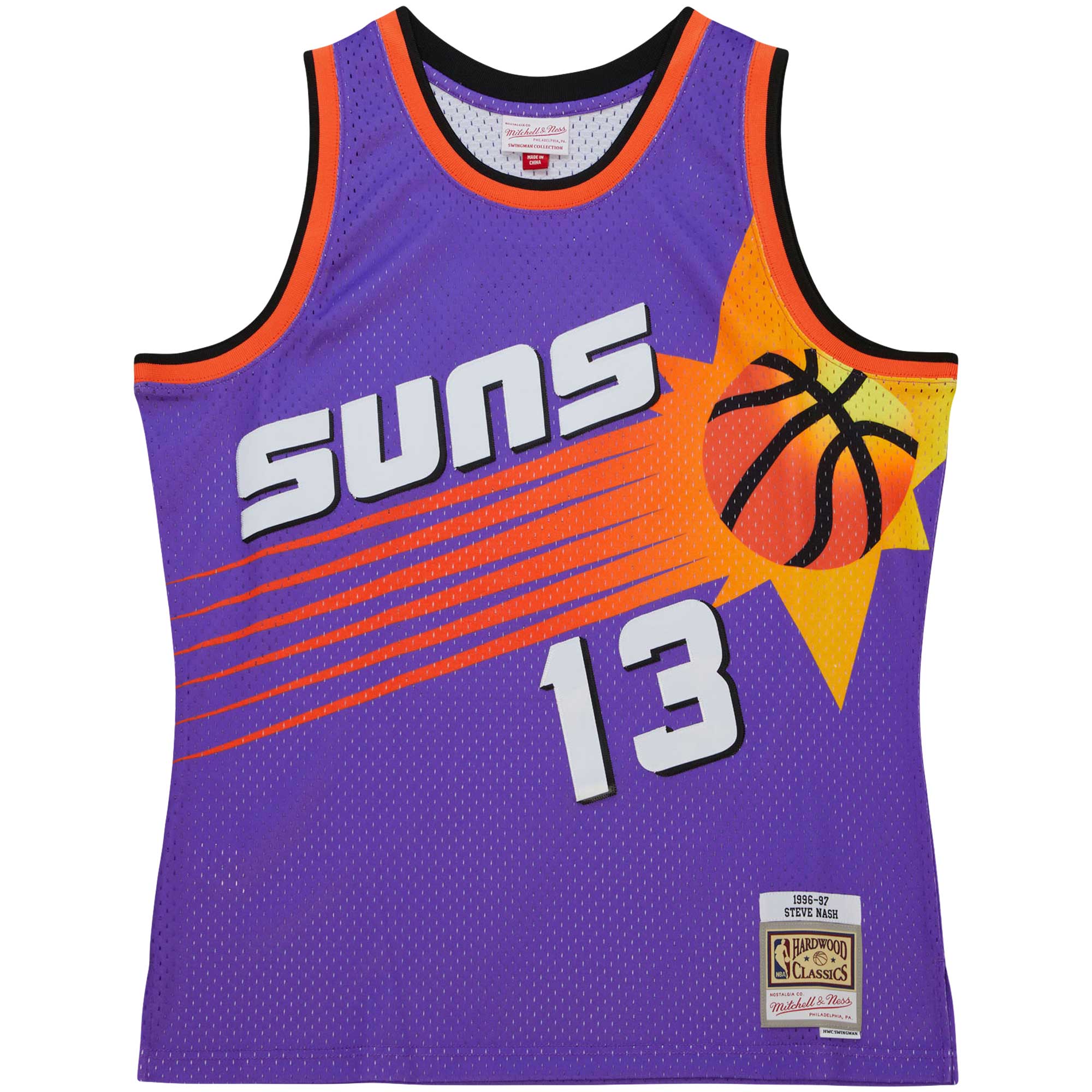 Steve Nash Phoenix Suns Mitchell & Ness Hardwood Classics 1996/97 Tropical Swingman Jersey – Purple Clowdercats