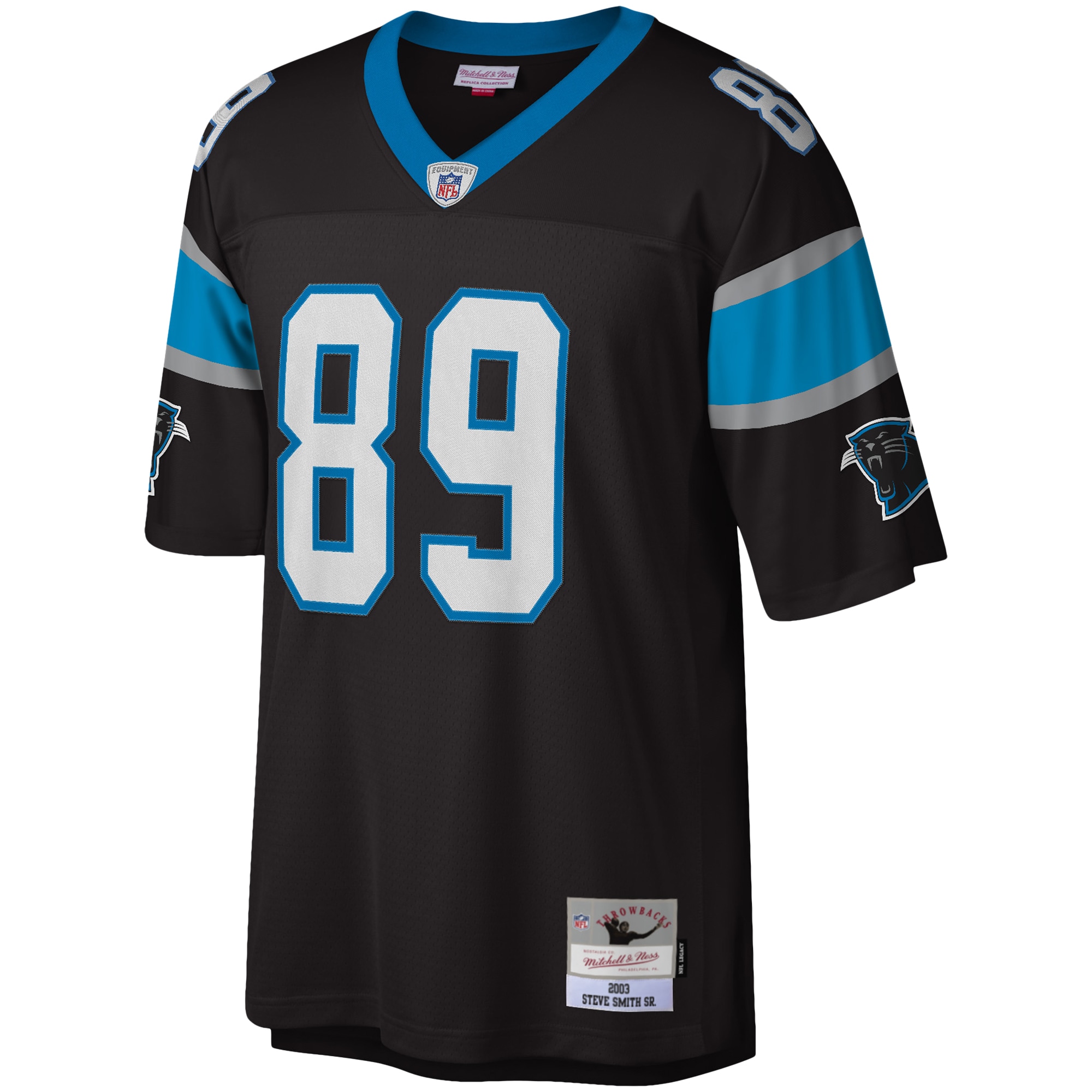 Steve Smith Carolina Panthers Mitchell & Ness Legacy Replica Jersey – Black Clowdercats