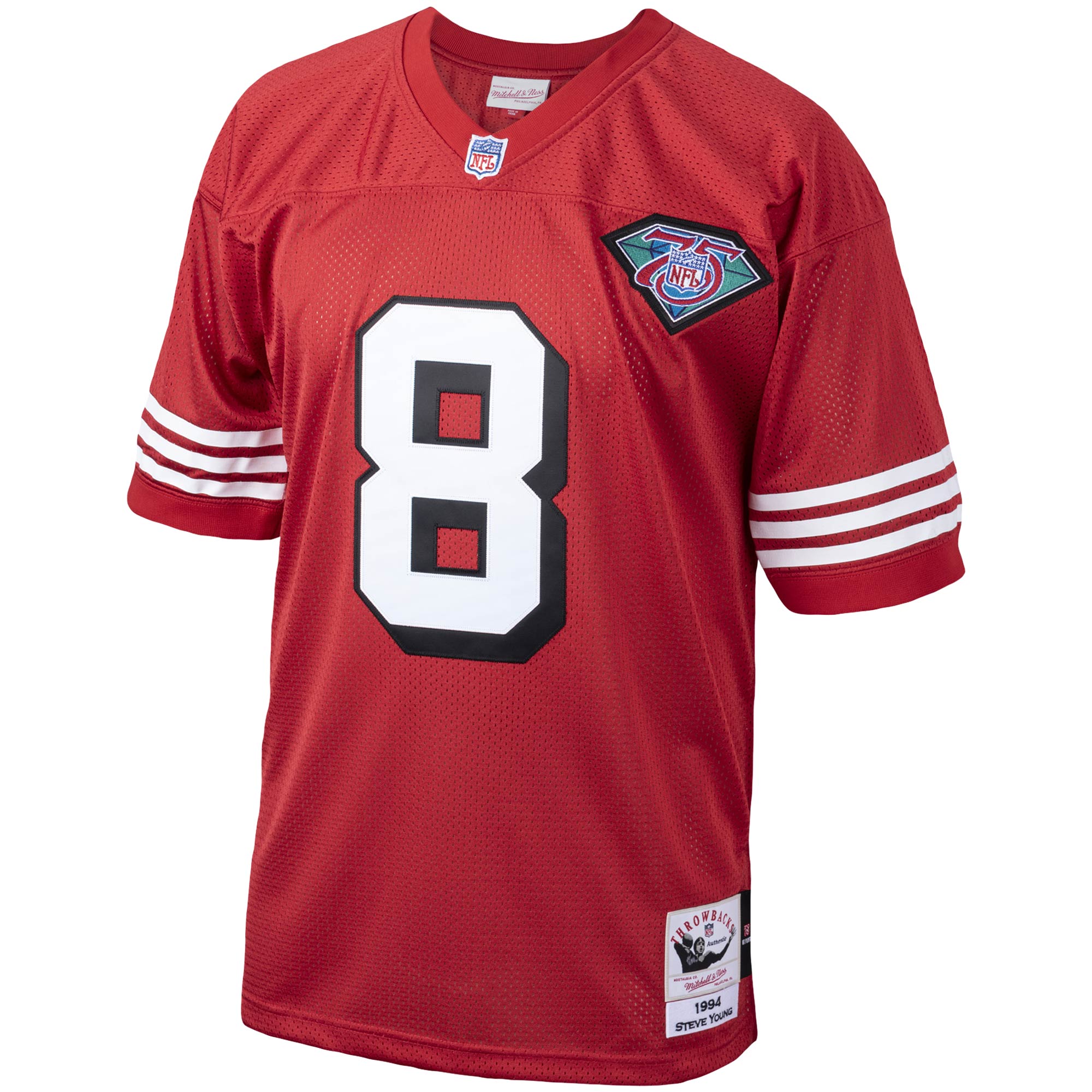 Steve Young San Francisco 49ers 1994 Mitchell & Ness Authentic Throwback Retired Player Jersey – Scarlet Clowdercats