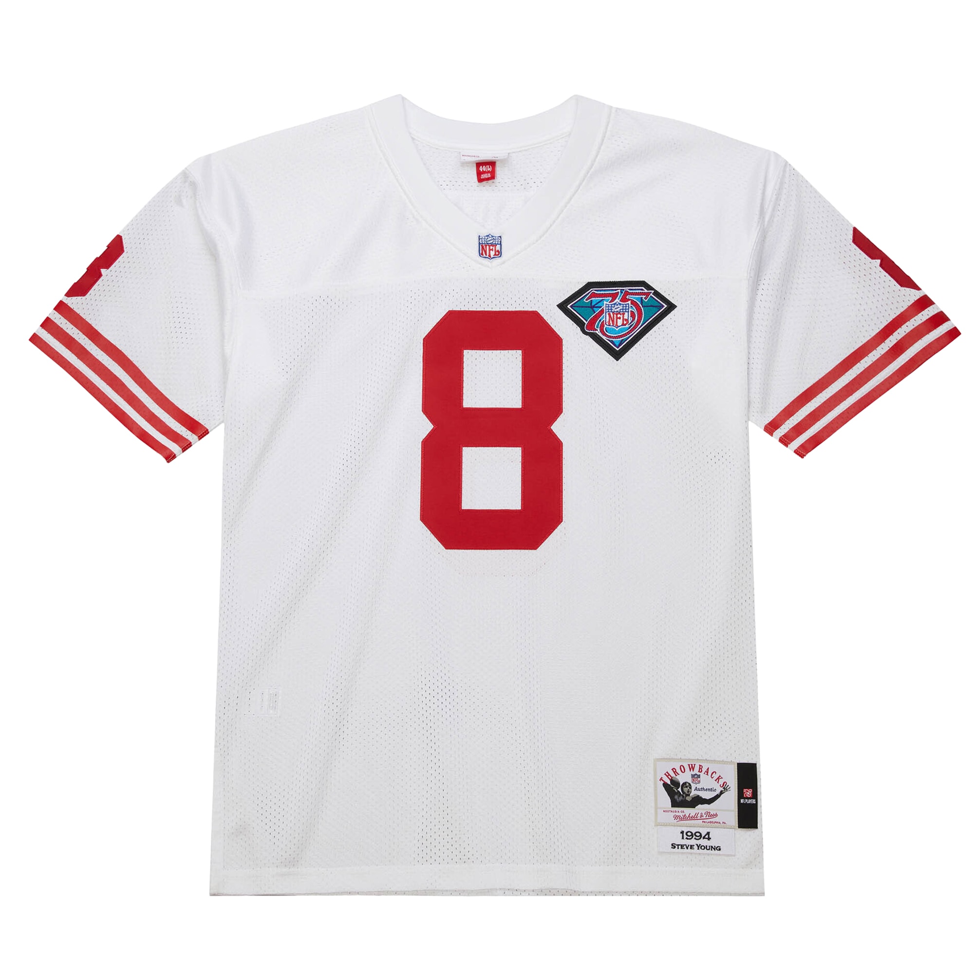 Steve Young San Francisco 49ers 1994 Mitchell & Ness Authentic Throwback Retired Player Jersey – White Clowdercats