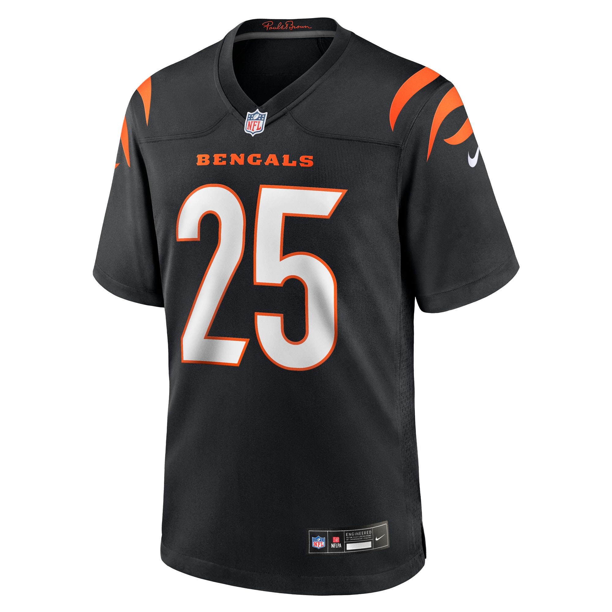 Tahj Brooks Cincinnati Bengals Nike Team Game Jersey – Black Clowdercats