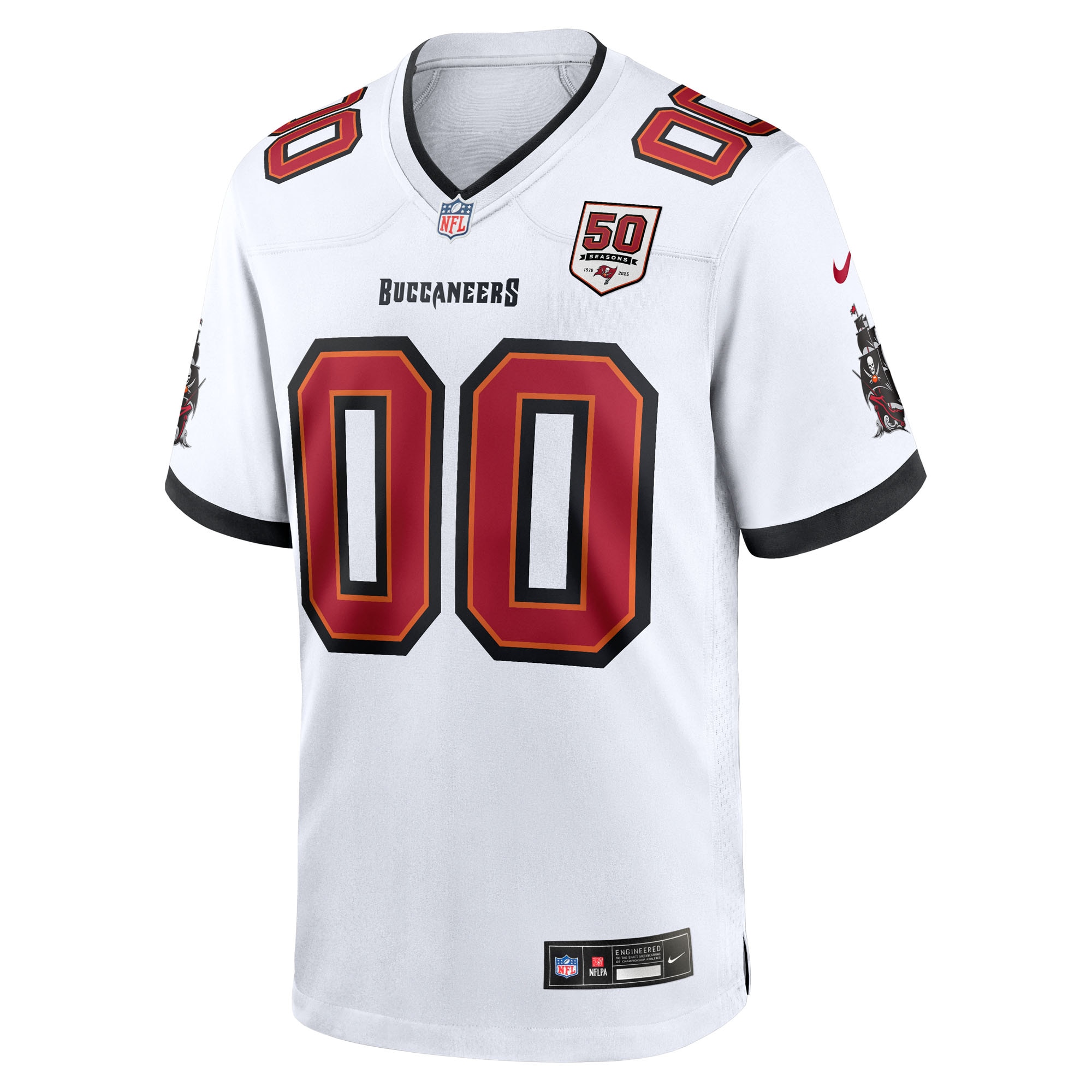 Tampa Bay Buccaneers Nike 50th Season Custom Game Jersey – White Clowdercats