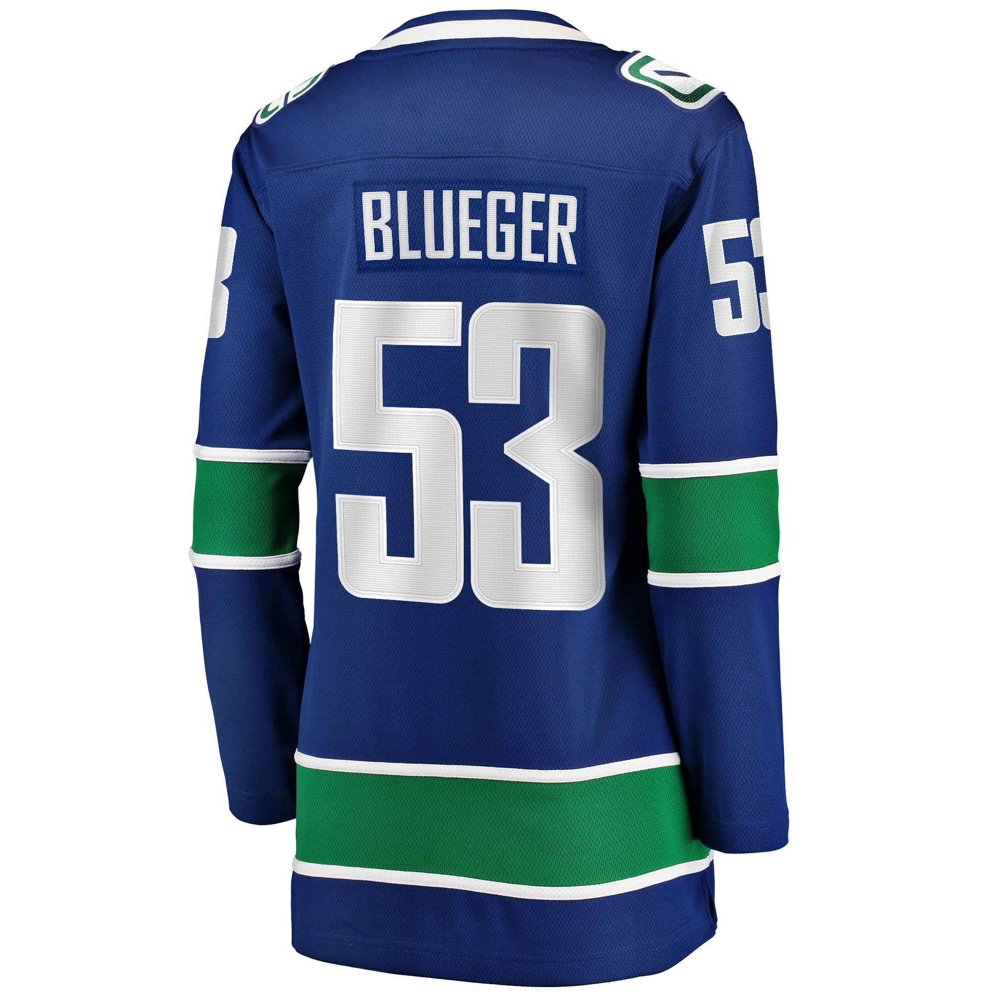 Teddy Blueger Vancouver Canucks Fanatics Women’s Home Breakaway Player Jersey – Blue Clowdercats