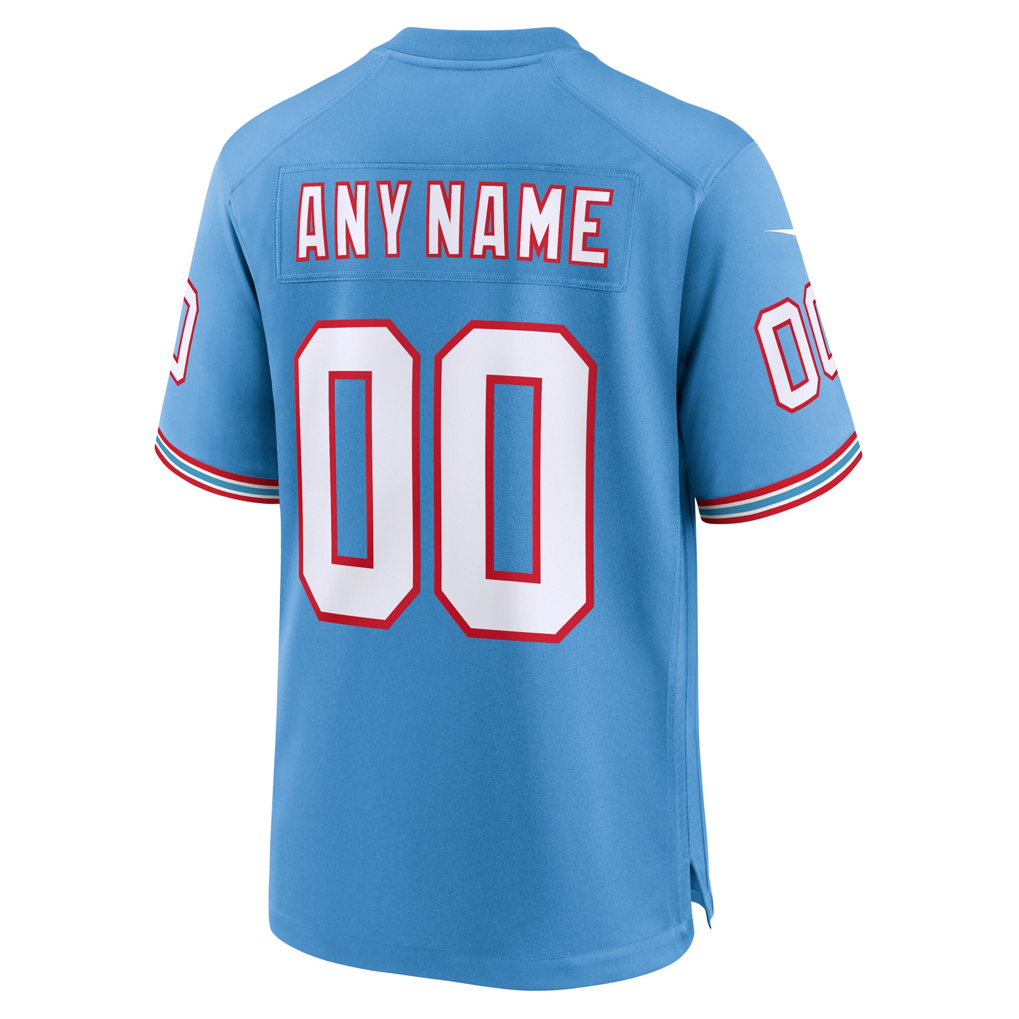 Tennessee Titans Nike Oilers Throwback Custom Game Jersey – Light Blue Clowdercats