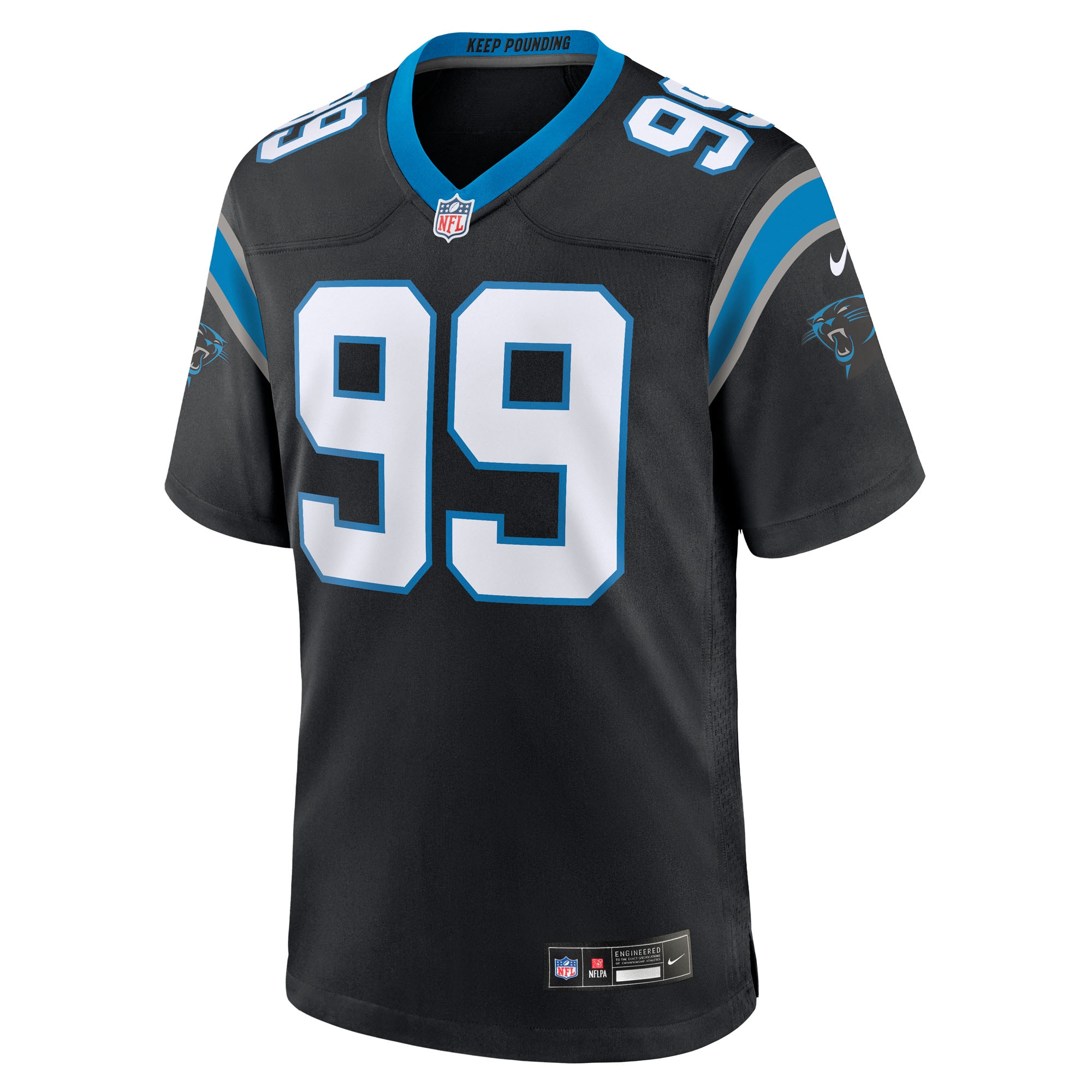 Tershawn Wharton Carolina Panthers Nike Team Game Jersey – Black Clowdercats