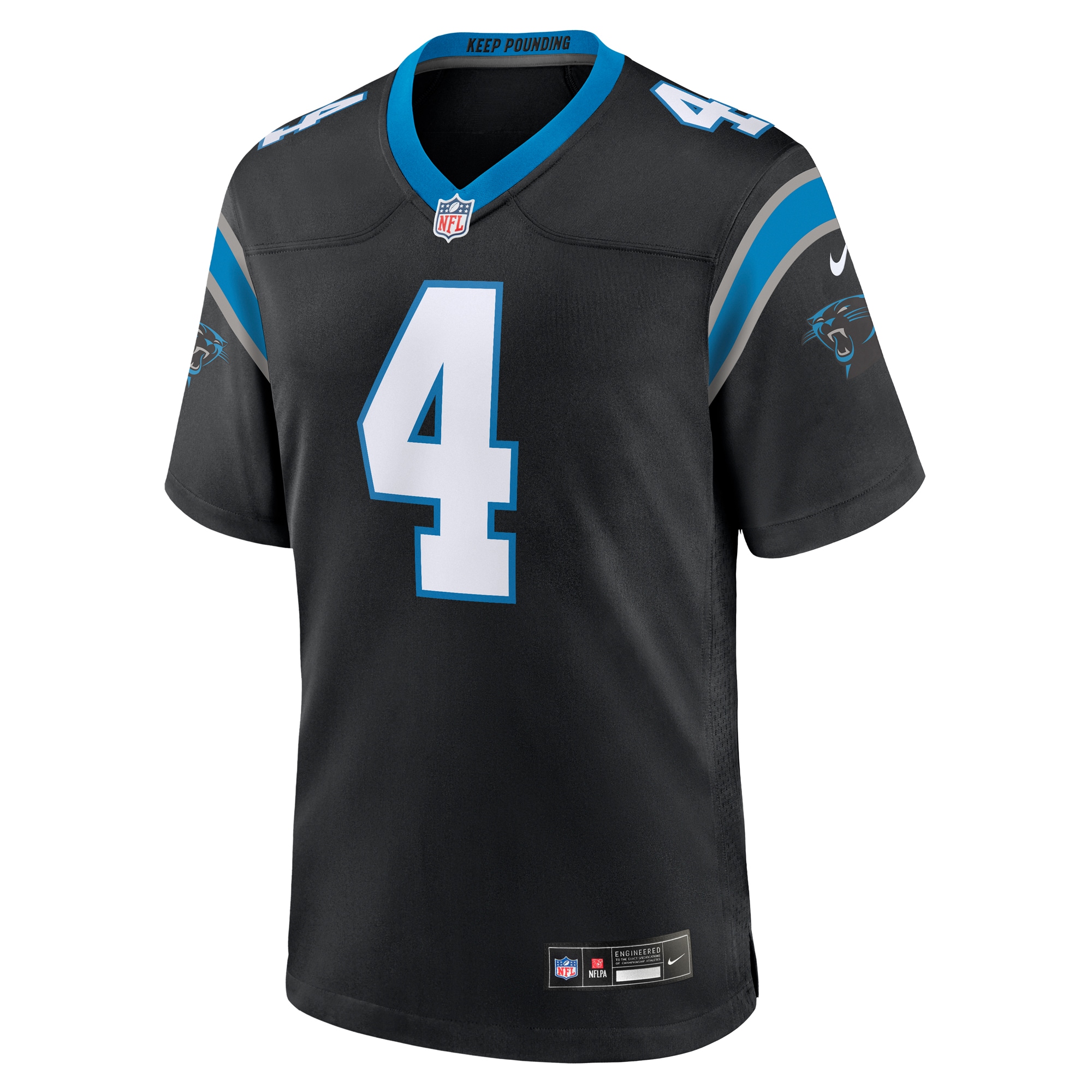 Tetairoa McMillan Carolina Panthers Nike 2025 NFL Draft First Round Pick Game Jersey – Black Clowdercats