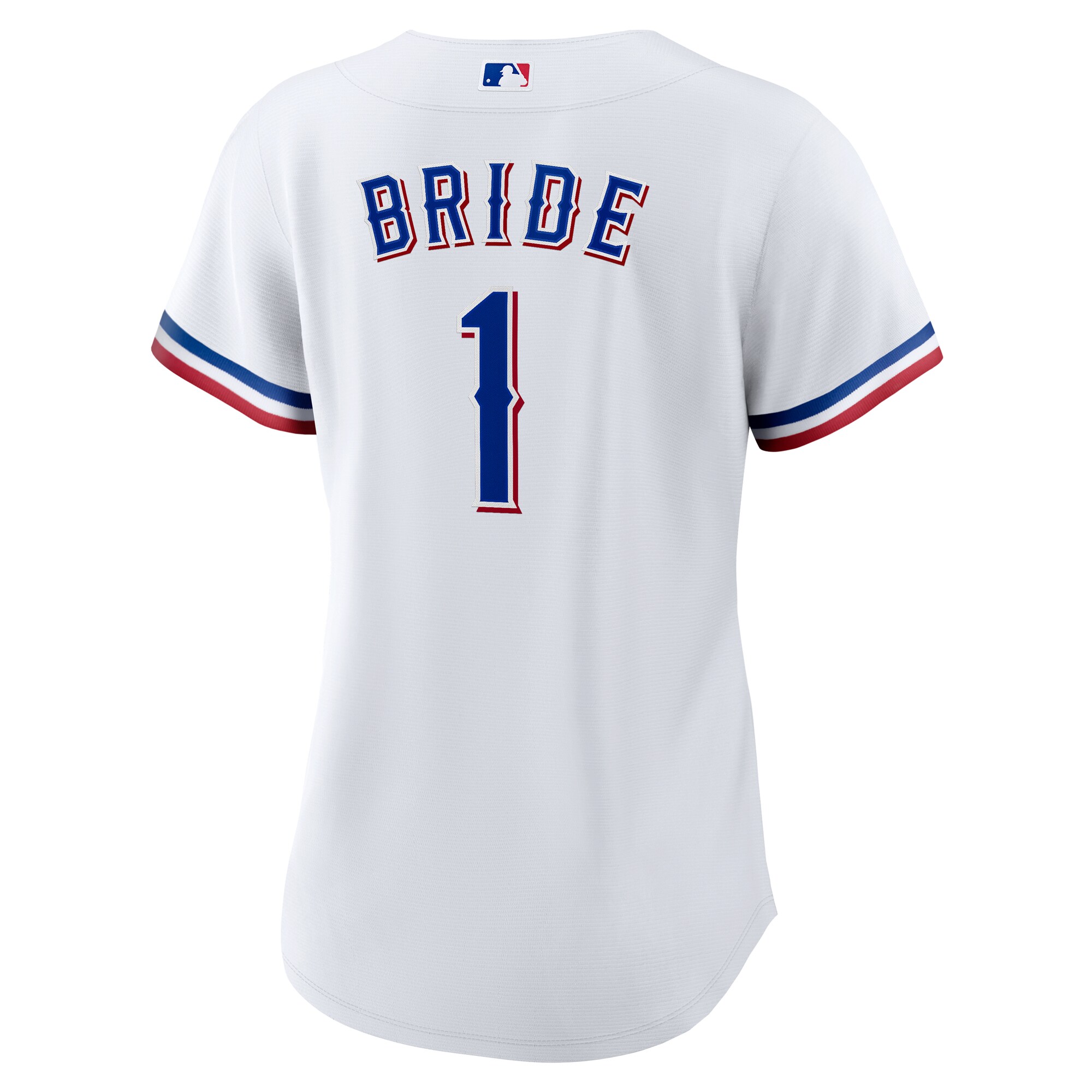 Texas Rangers Nike Women’s #1 Bride Home Replica Jersey – White