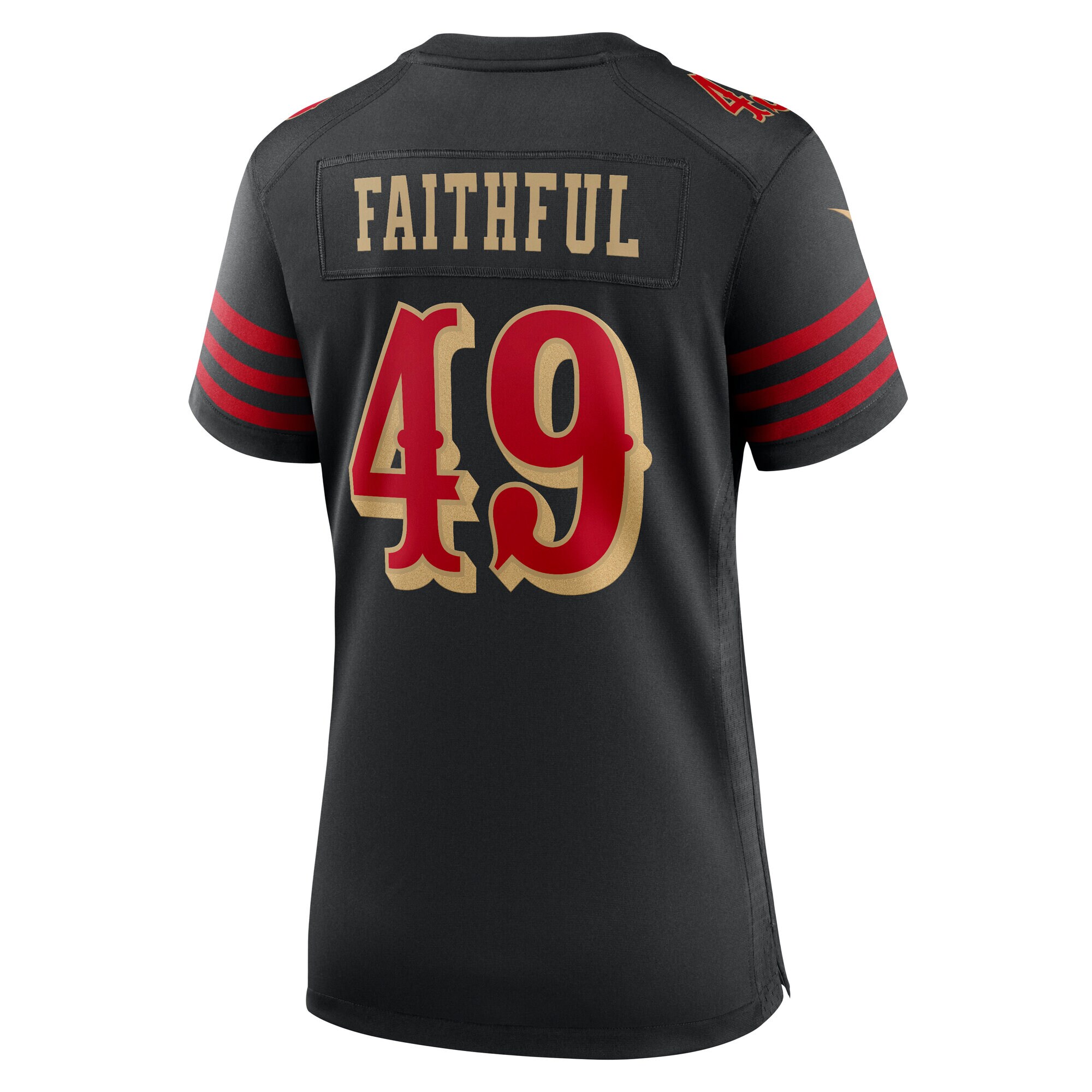 The Faithful San Francisco 49ers Nike Women’s 2025 Rivalries Collection Game Jersey – Black Clowdercats