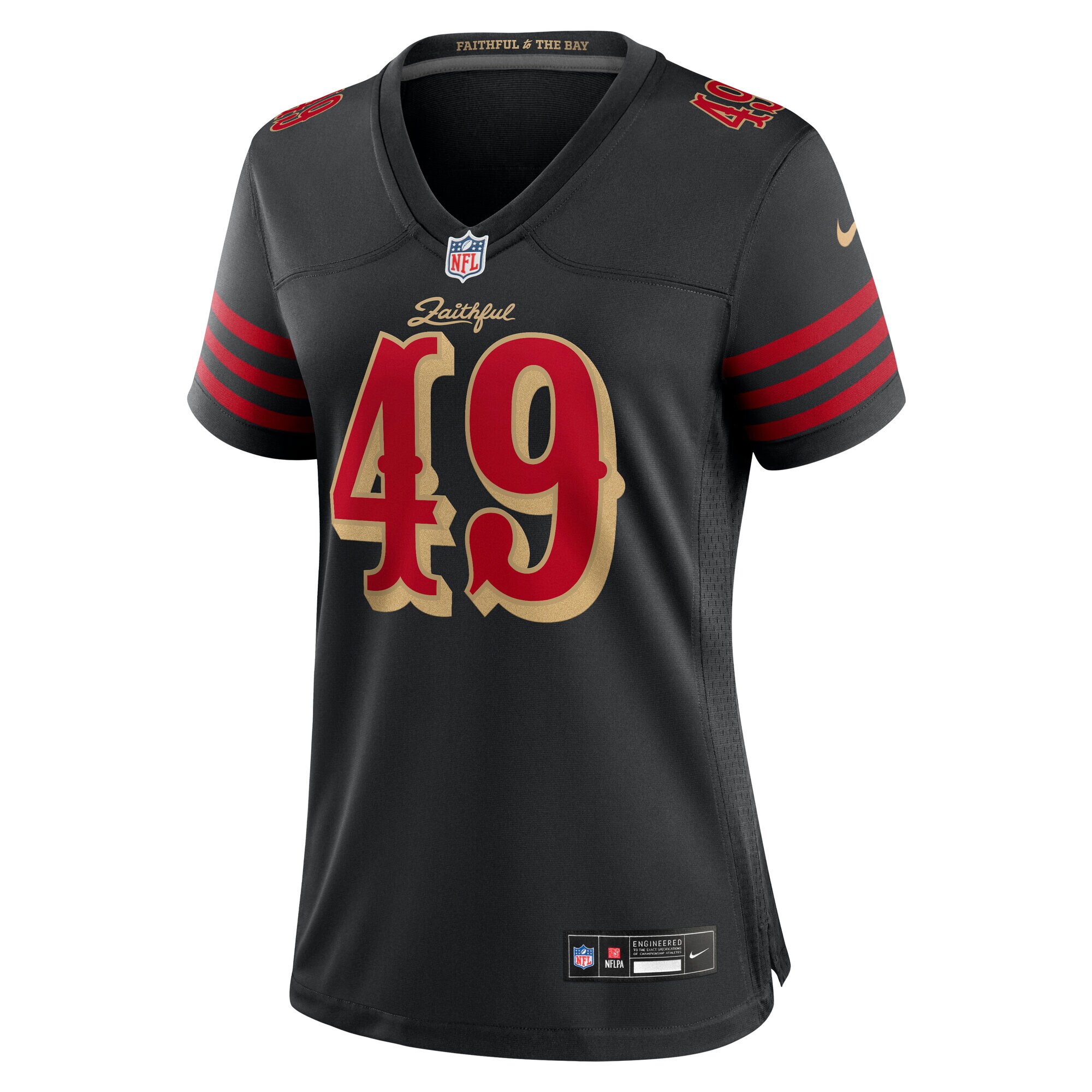 The Faithful San Francisco 49ers Nike Women’s 2025 Rivalries Collection Game Jersey – Black Clowdercats
