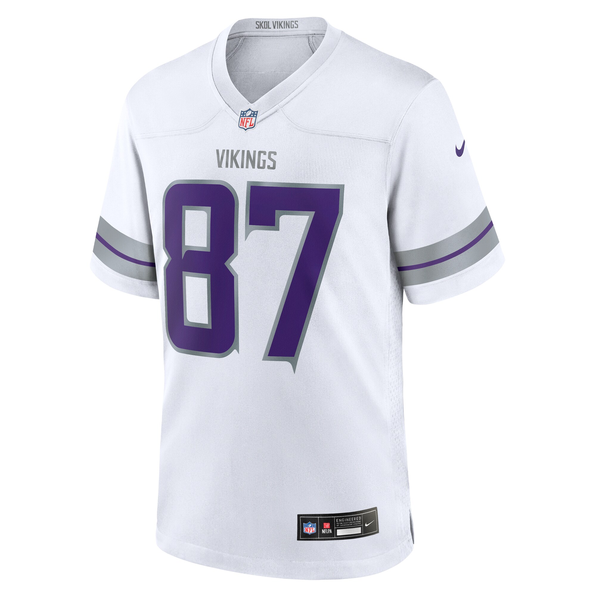 T.J. Hockenson Minnesota Vikings Nike Alternate Game Player Jersey – White Clowdercats