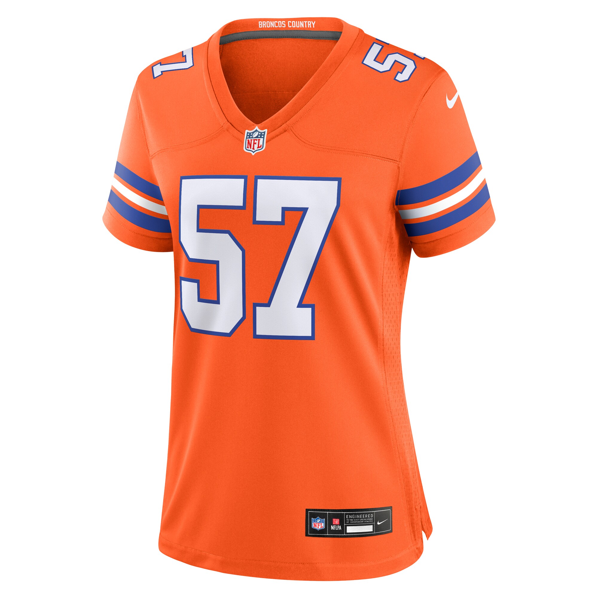 Tom Jackson Denver Broncos Nike Women’s Mile High Collection 1977 Throwback Retired Player Game Jersey – Orange Clowdercats