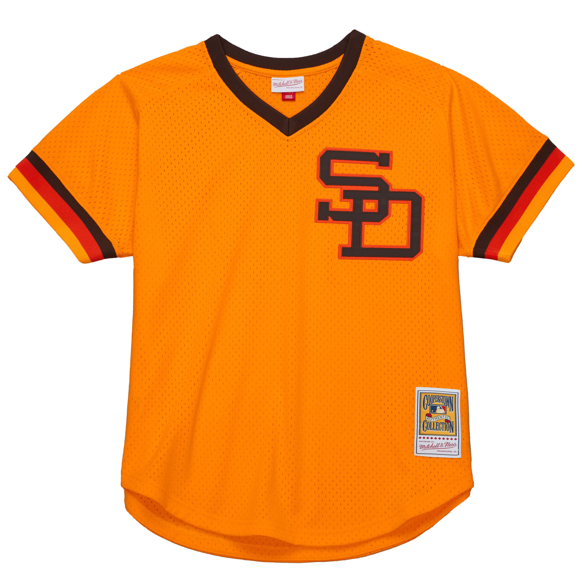 Tony Gwynn San Diego Padres Mitchell & Ness 1982 Authentic Cooperstown Collection Mesh Batting Practice Jersey – Gold
