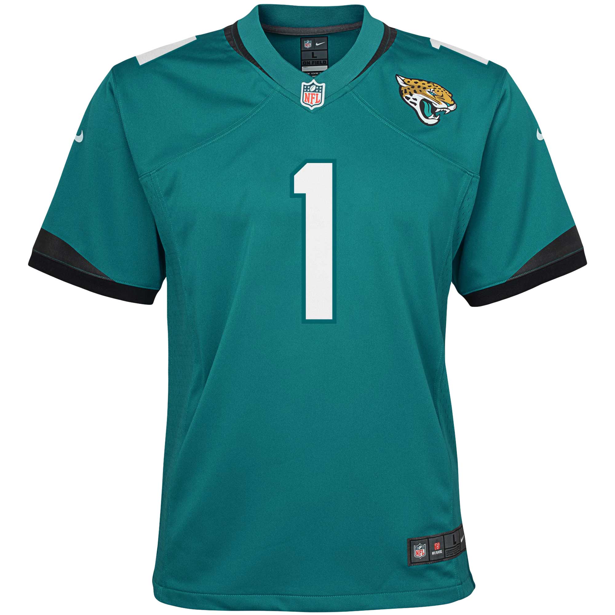 Travis Etienne Jacksonville Jaguars Nike Youth Game Jersey – Teal Clowdercats