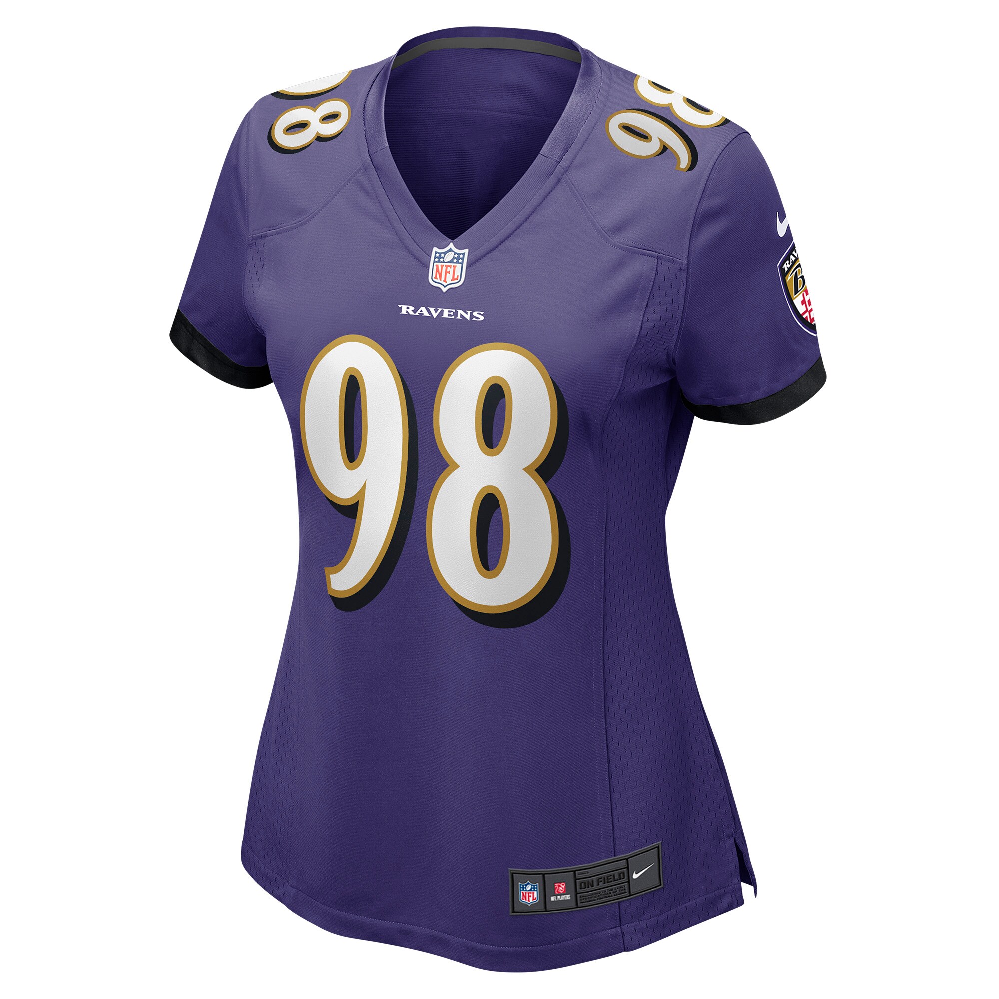 Travis Jones Baltimore Ravens Nike Women’s Player Game Jersey – Purple Clowdercats