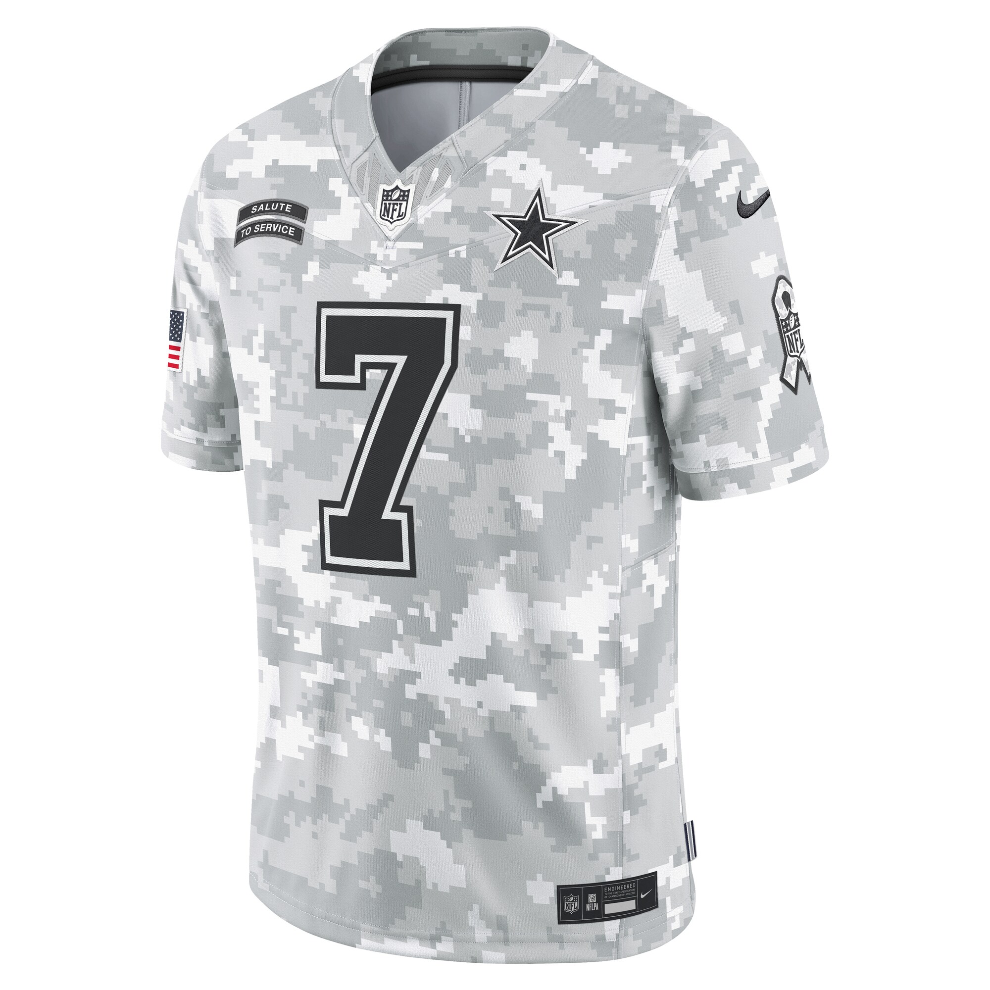 Trevon Diggs Dallas Cowboys Nike 2024 Salute to Service Limited Jersey – Arctic Camo Clowdercats