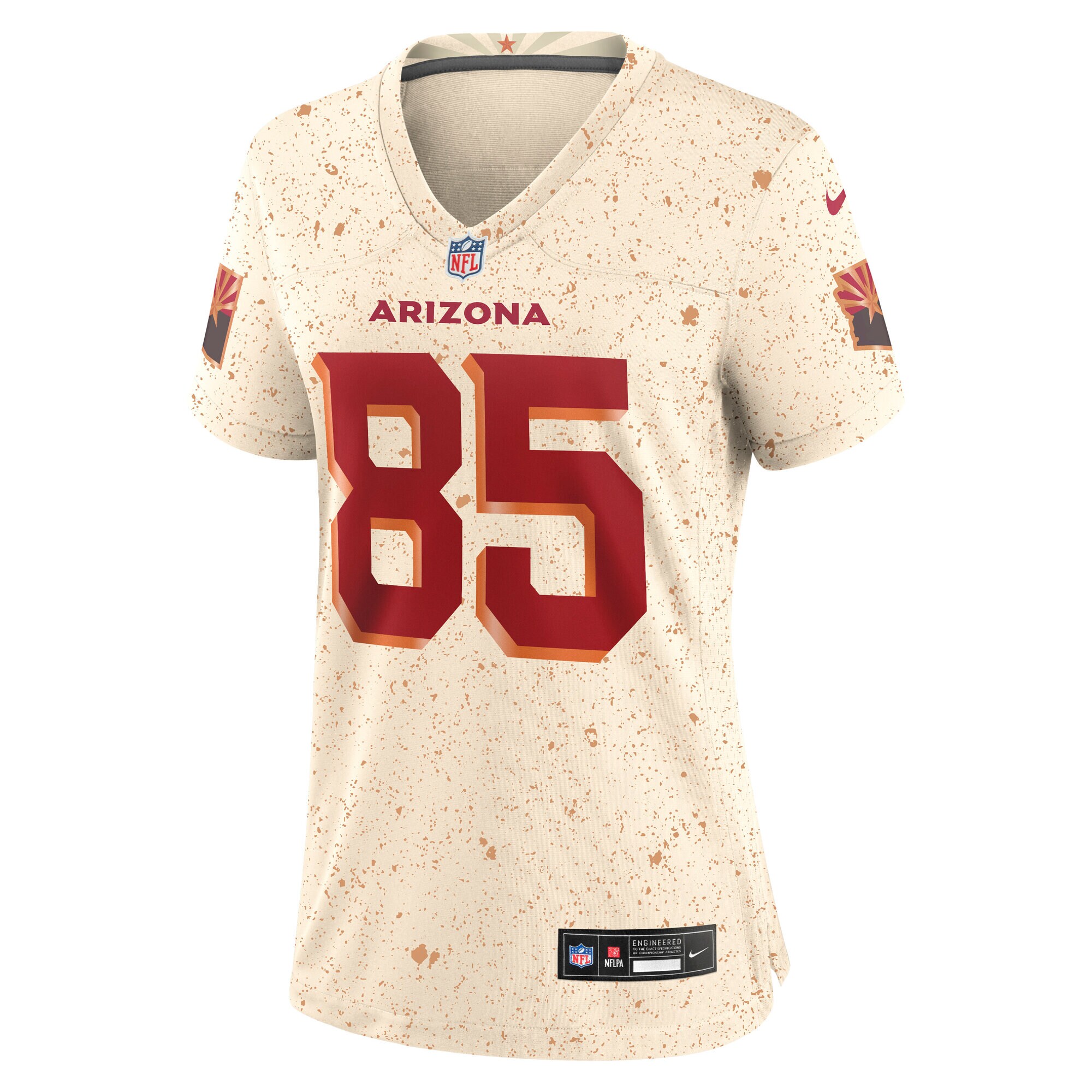Trey McBride Arizona Cardinals Nike Women’s 2025 Rivalries Collection Game Jersey – Natural Clowdercats