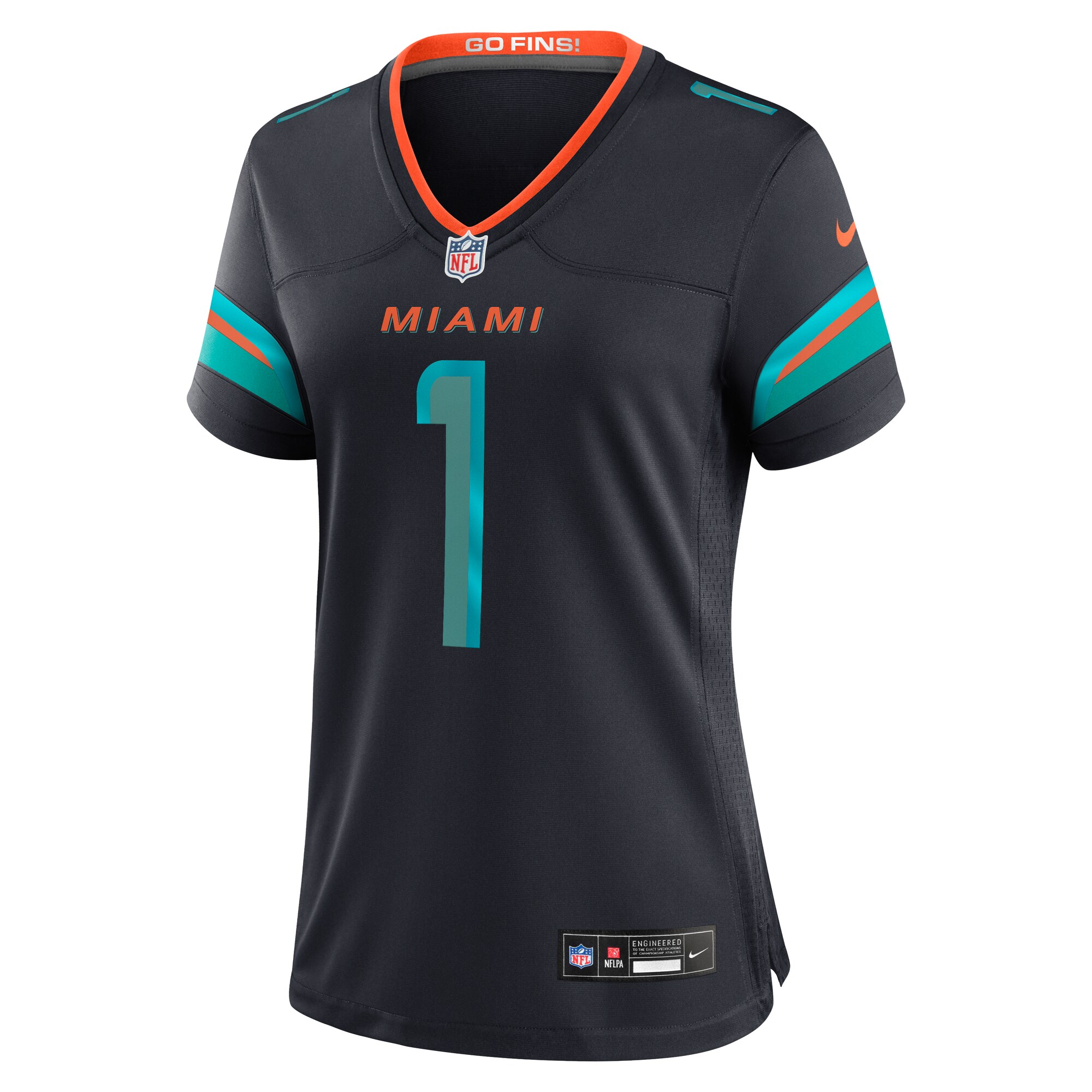 Tua Tagovailoa Miami Dolphins Nike Women’s 2025 Rivalries Collection Game Jersey – Pitch Blue Clowdercats