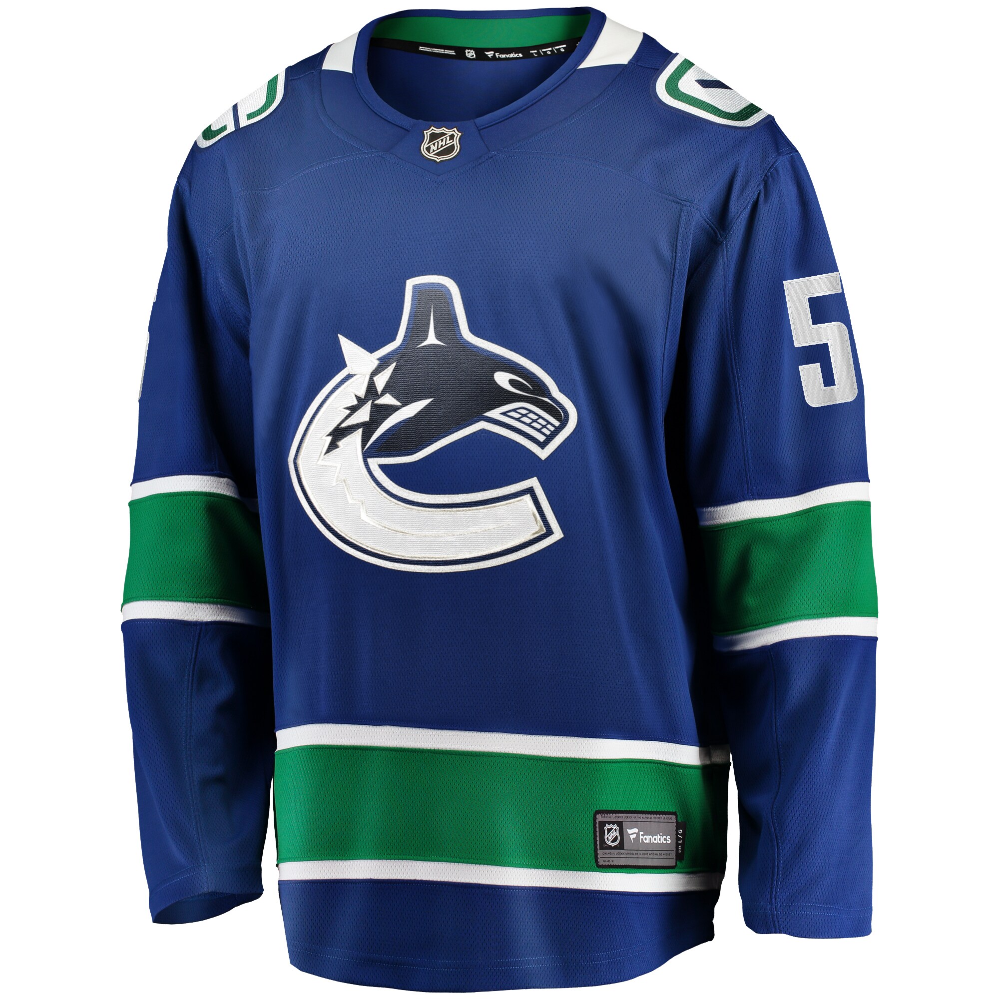 Tucker Poolman Vancouver Canucks Fanatics Home Premier Breakaway Player Jersey – Blue Clowdercats