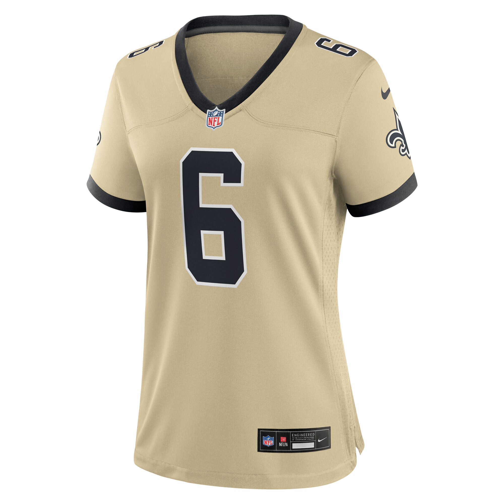Tyler Shough New Orleans Saints Nike Women’s Alternate Game Player Jersey – Gold Clowdercats