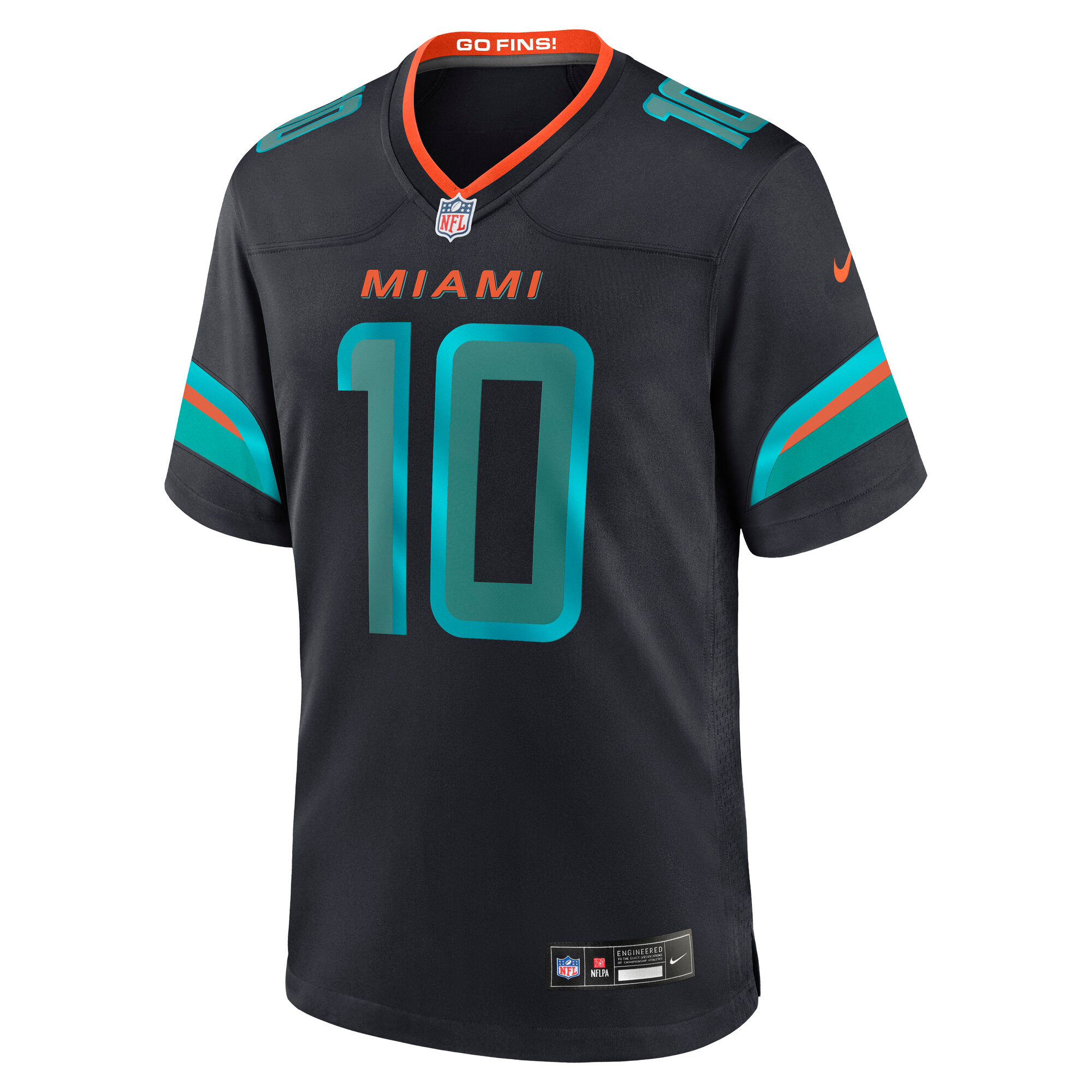 Tyreek Hill Miami Dolphins Nike 2025 Rivalries Collection Game Jersey – Pitch Blue Clowdercats