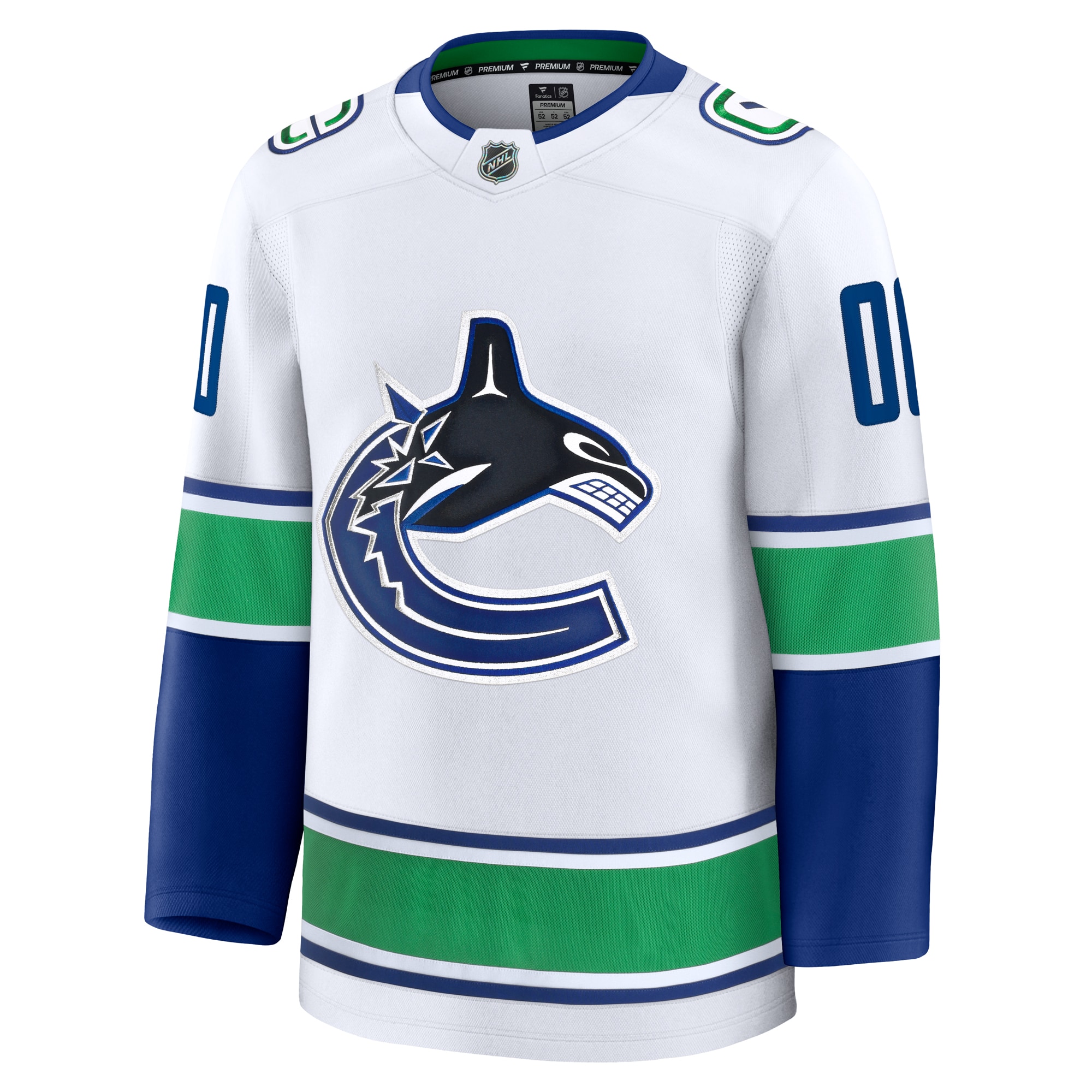 Vancouver Canucks Fanatics Away Premium Custom Jersey – White Clowdercats
