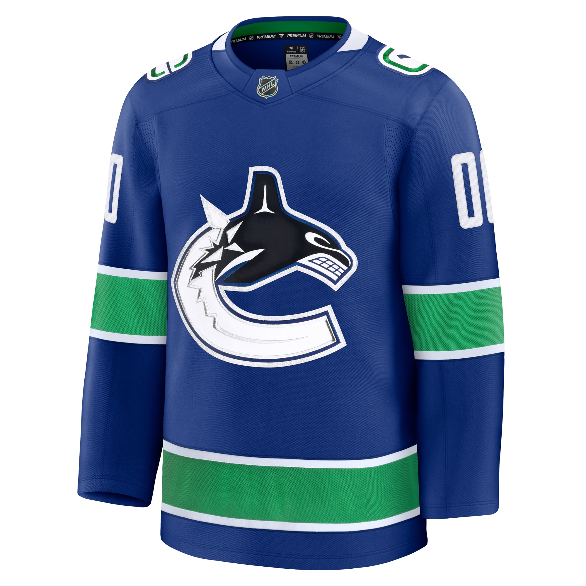 Vancouver Canucks Fanatics Home Premium Custom Jersey – Blue Clowdercats