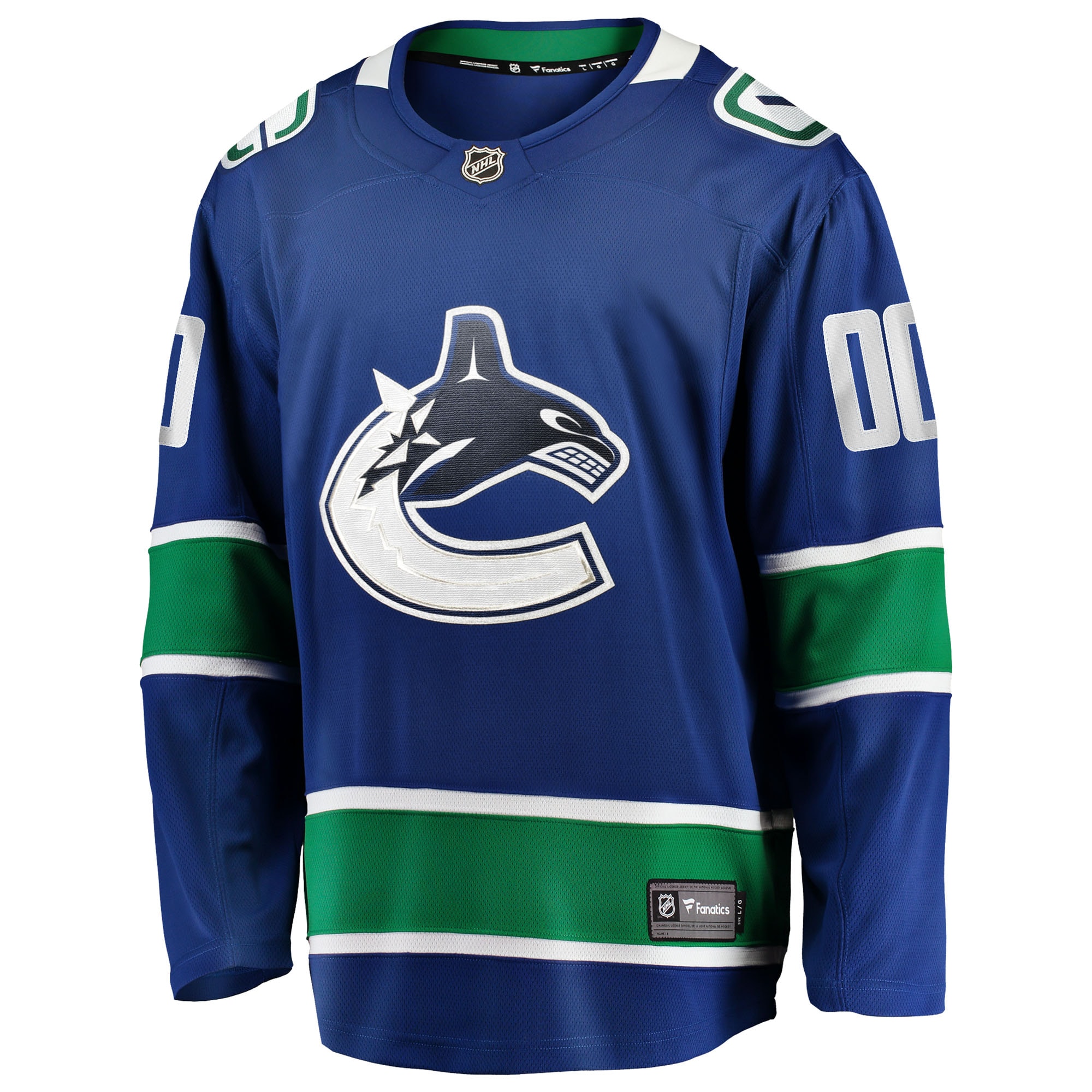 Vancouver Canucks Fanatics Home Team Breakaway Custom Jersey – Blue Clowdercats