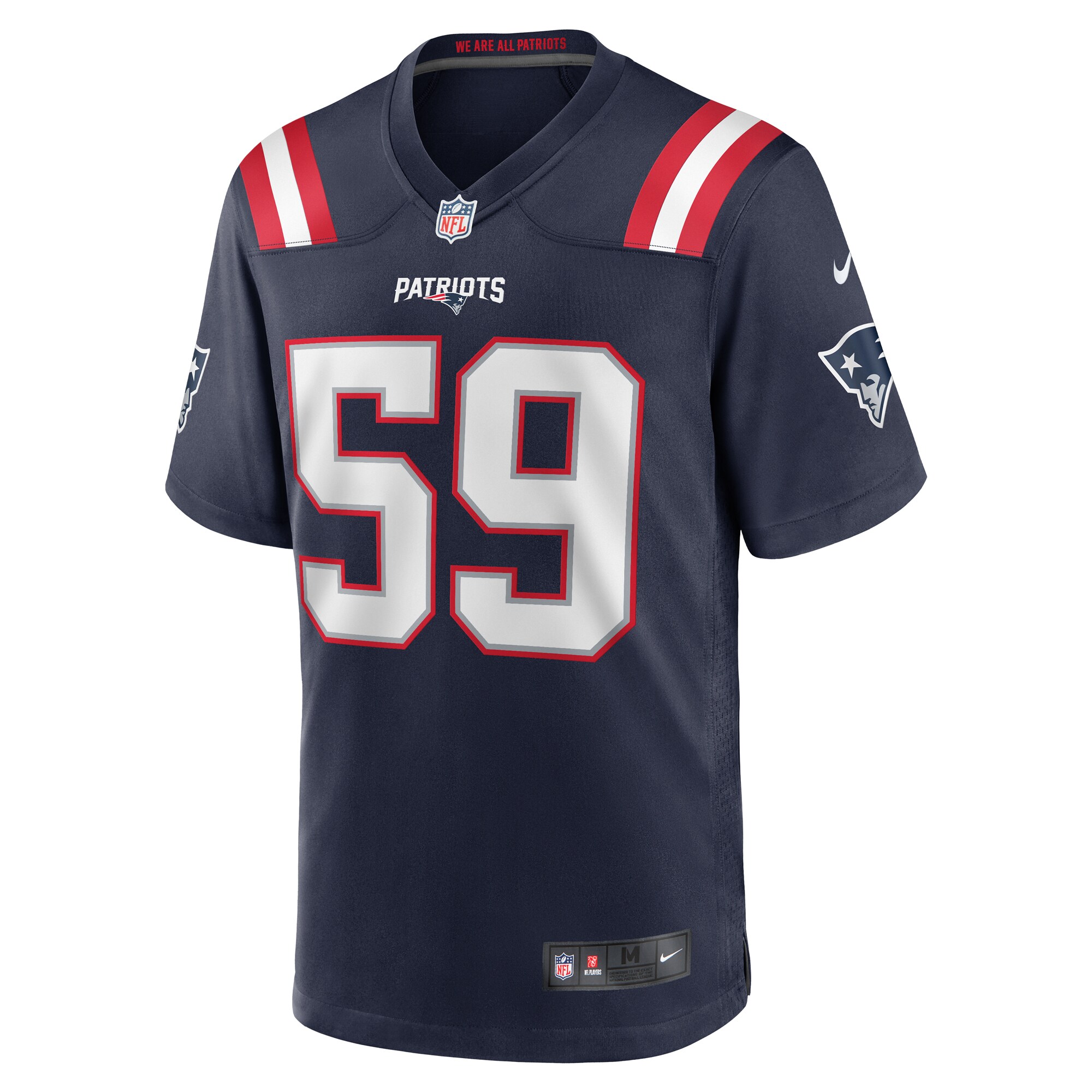 Vederian Lowe New England Patriots Nike Team Game Jersey – Navy Clowdercats