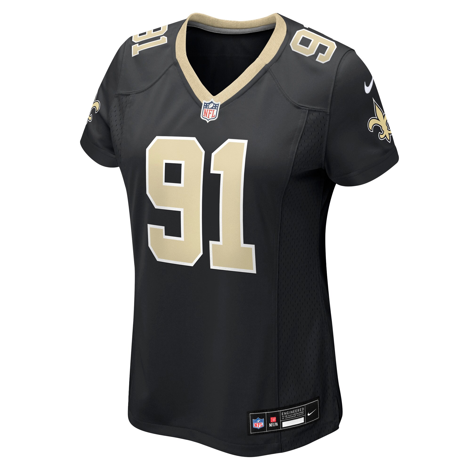 Vernon Broughton New Orleans Saints Nike Women’s Team Game Jersey – Black Clowdercats