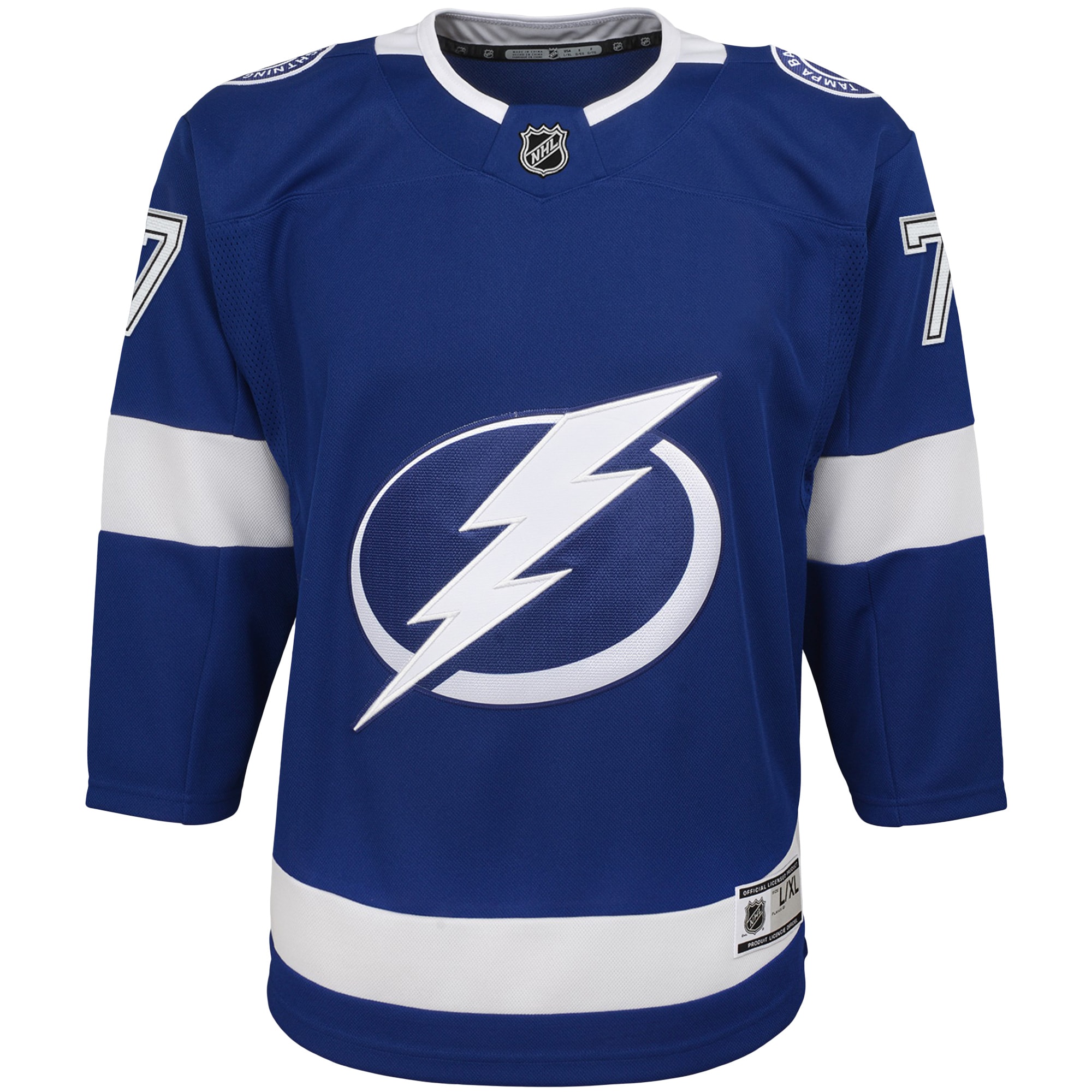 Victor Hedman Tampa Bay Lightning Youth Home Premier Player Jersey – Blue Clowdercats
