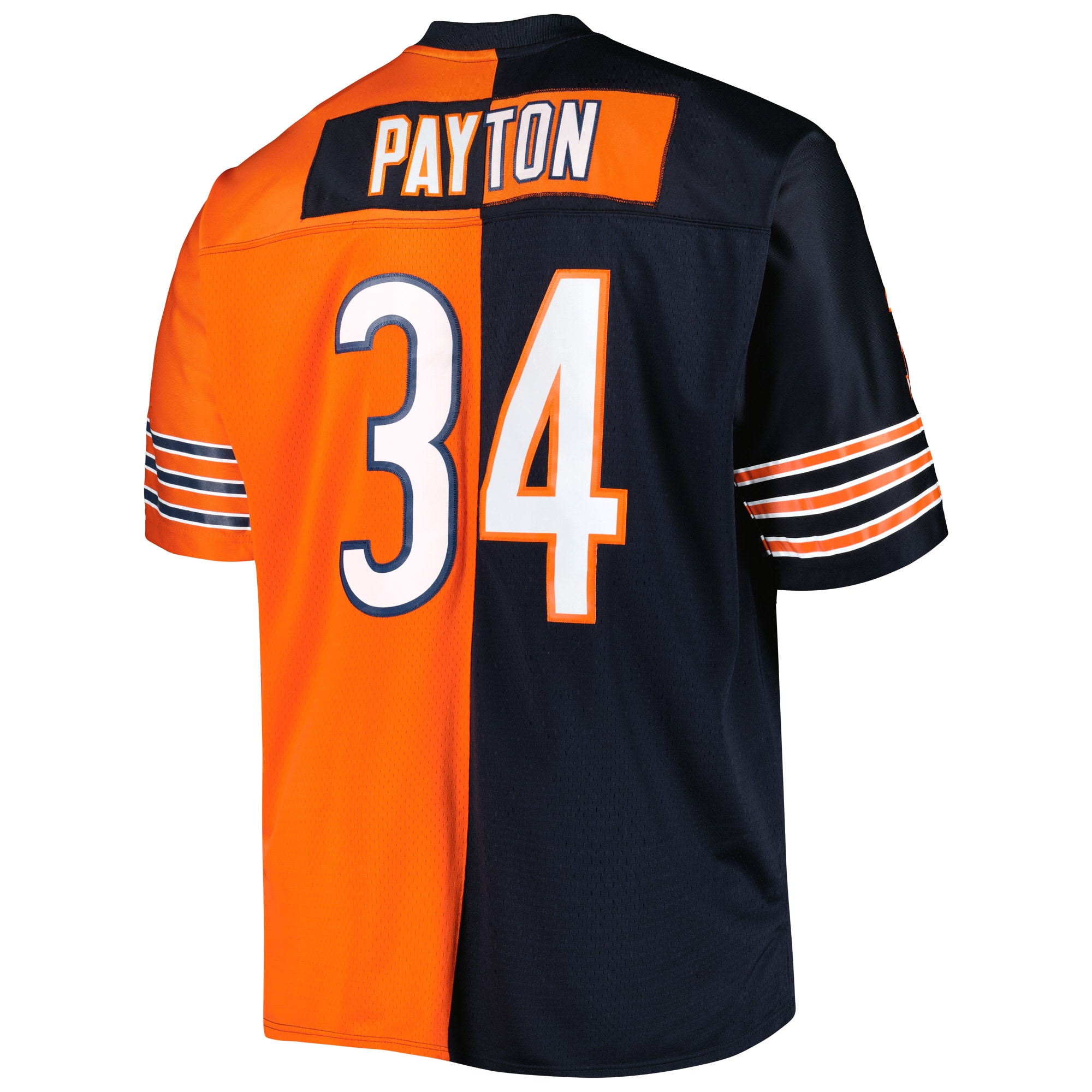 Walter Payton Chicago Bears Mitchell & Ness Big & Tall Split Legacy Retired Player Replica Jersey – Navy/Orange Clowdercats